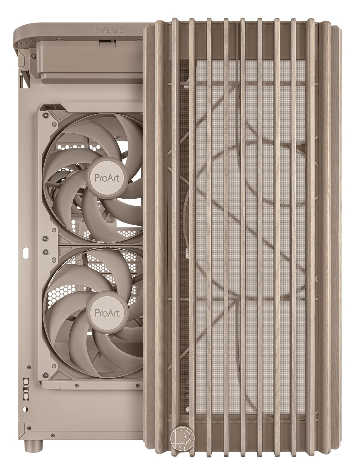 ASUS Geh ProArt Pa401 Wood Mesh Pwm beige - Gehäuse - ATX - Midi/Minitower - ATX, Ansicht 3