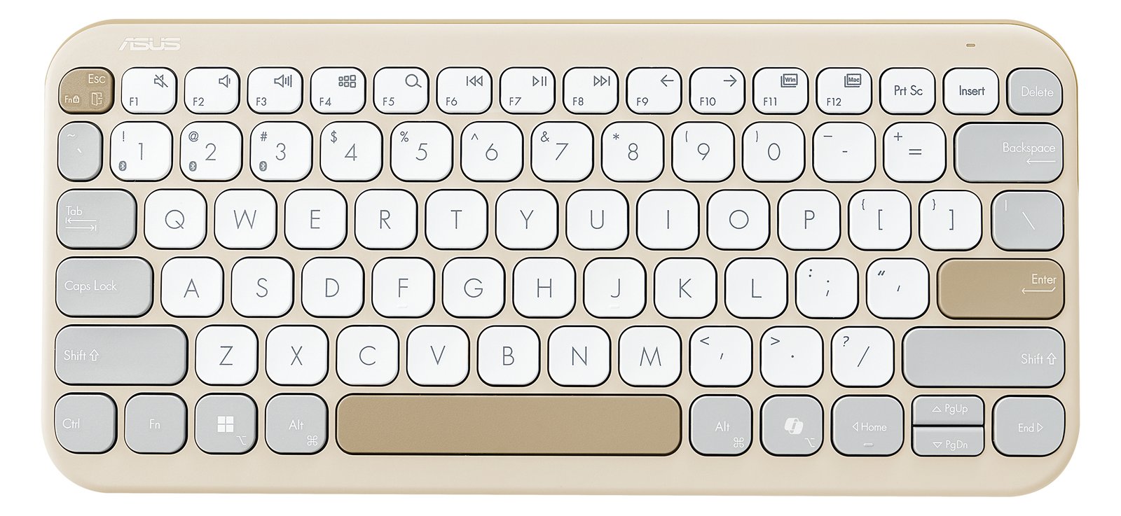 ASUS Kw100 Tastatur beige - Tastatur - TL: Deutsch, QWERTZ