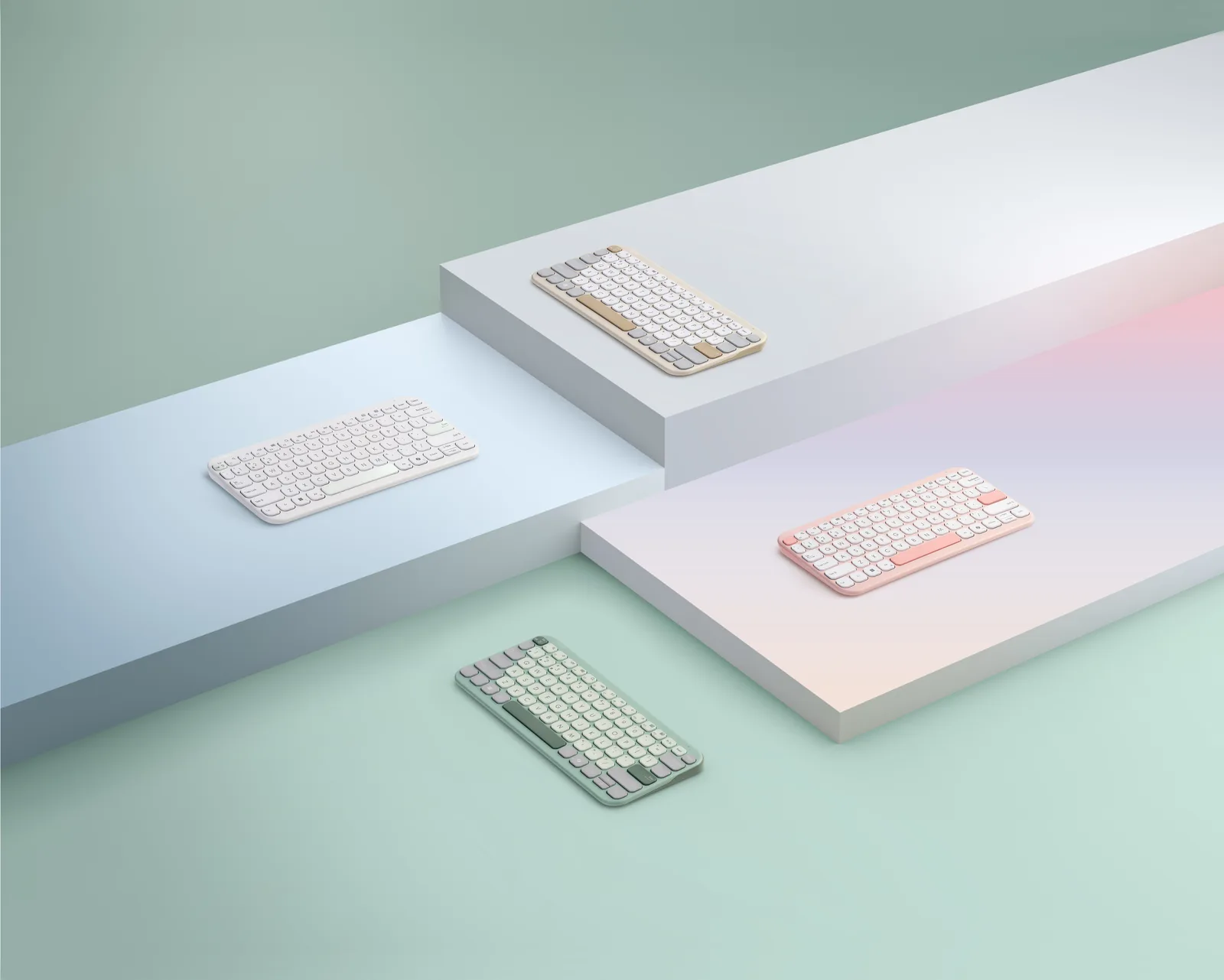 ASUS Marshmallow-Tastatur KW100 Iridescent White - TL: Deutsch, QWERTZ, Ansicht 2