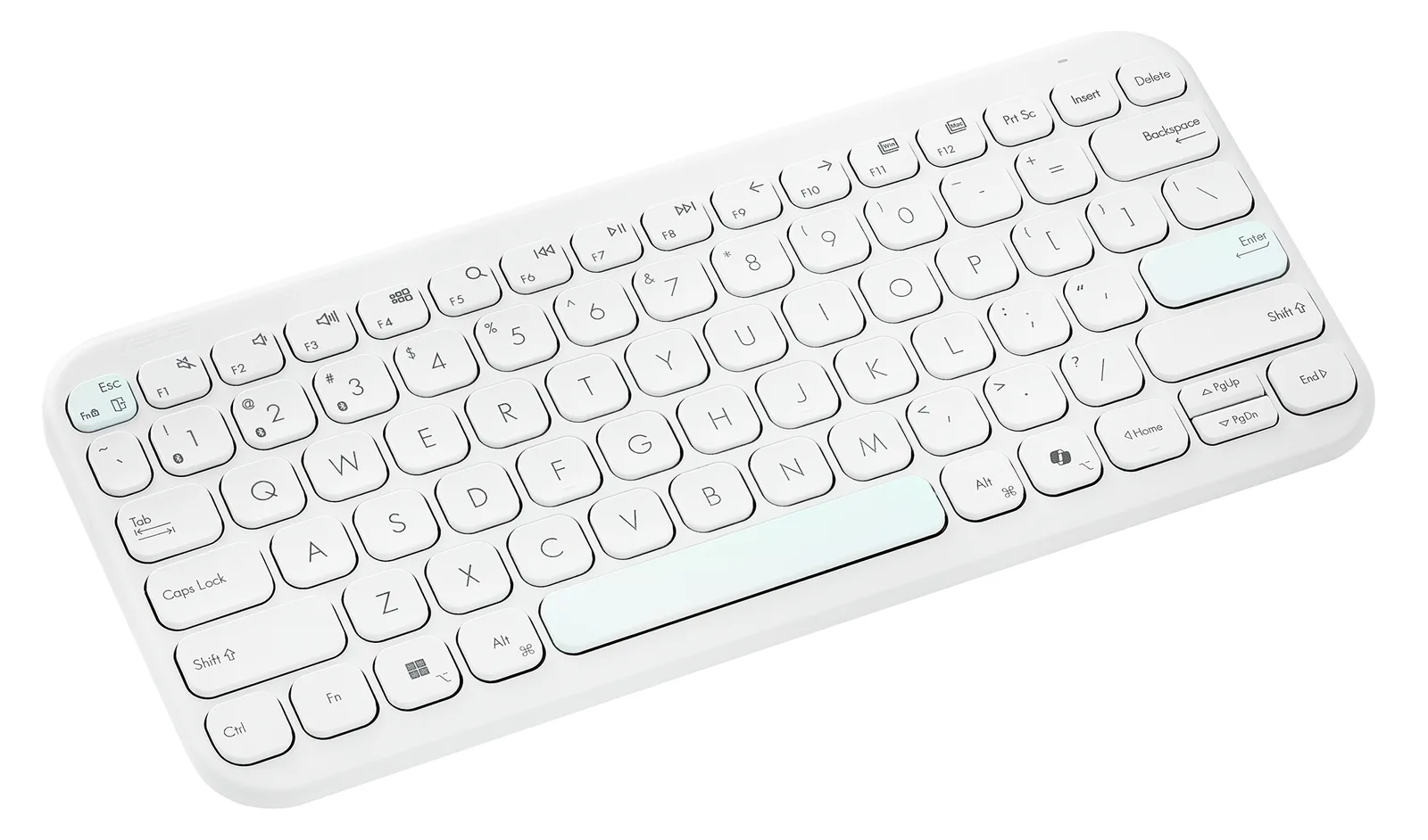 ASUS Marshmallow-Tastatur KW100 Iridescent White - TL: Deutsch, QWERTZ, Ansicht 4