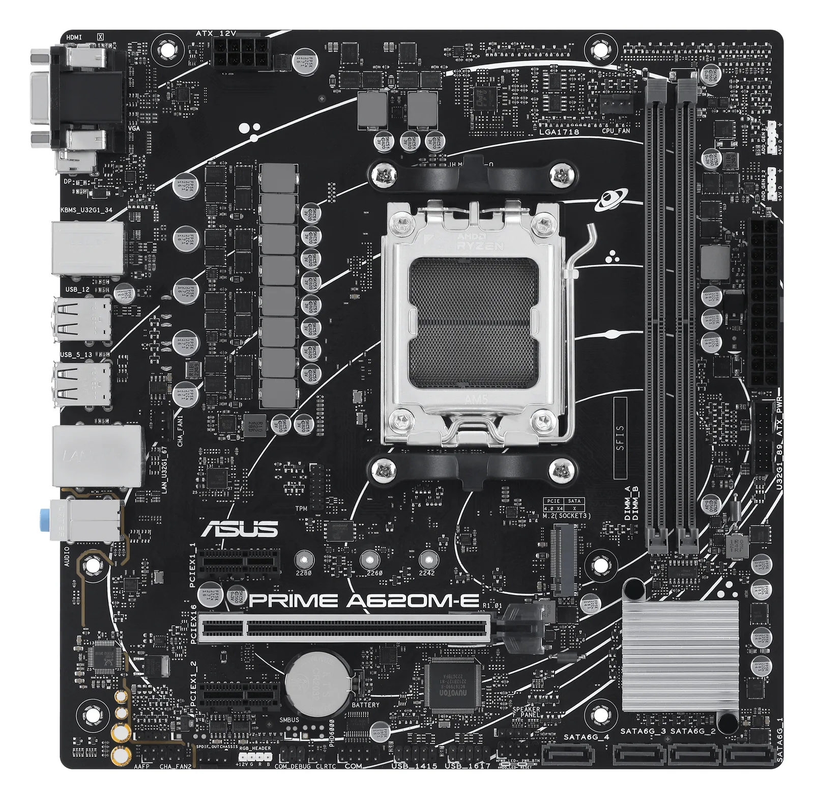 ASUS MB ASUS PRIME A620M-E-CSM (AMD,AM5,DDR5,mATX) - AMD Sockel AM5 (Ryzen Zen4), Ansicht 2