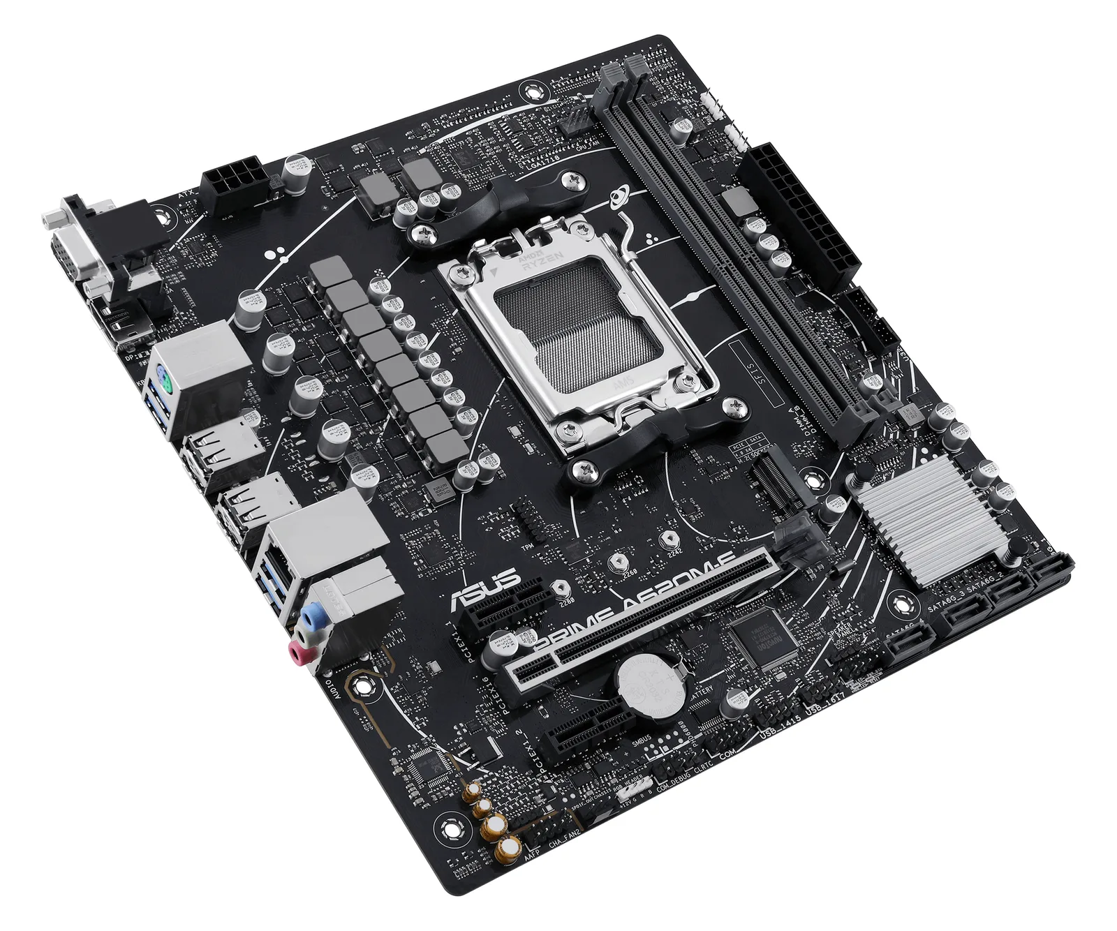 ASUS MB ASUS PRIME A620M-E-CSM (AMD,AM5,DDR5,mATX) - AMD Sockel AM5 (Ryzen Zen4), Ansicht 3