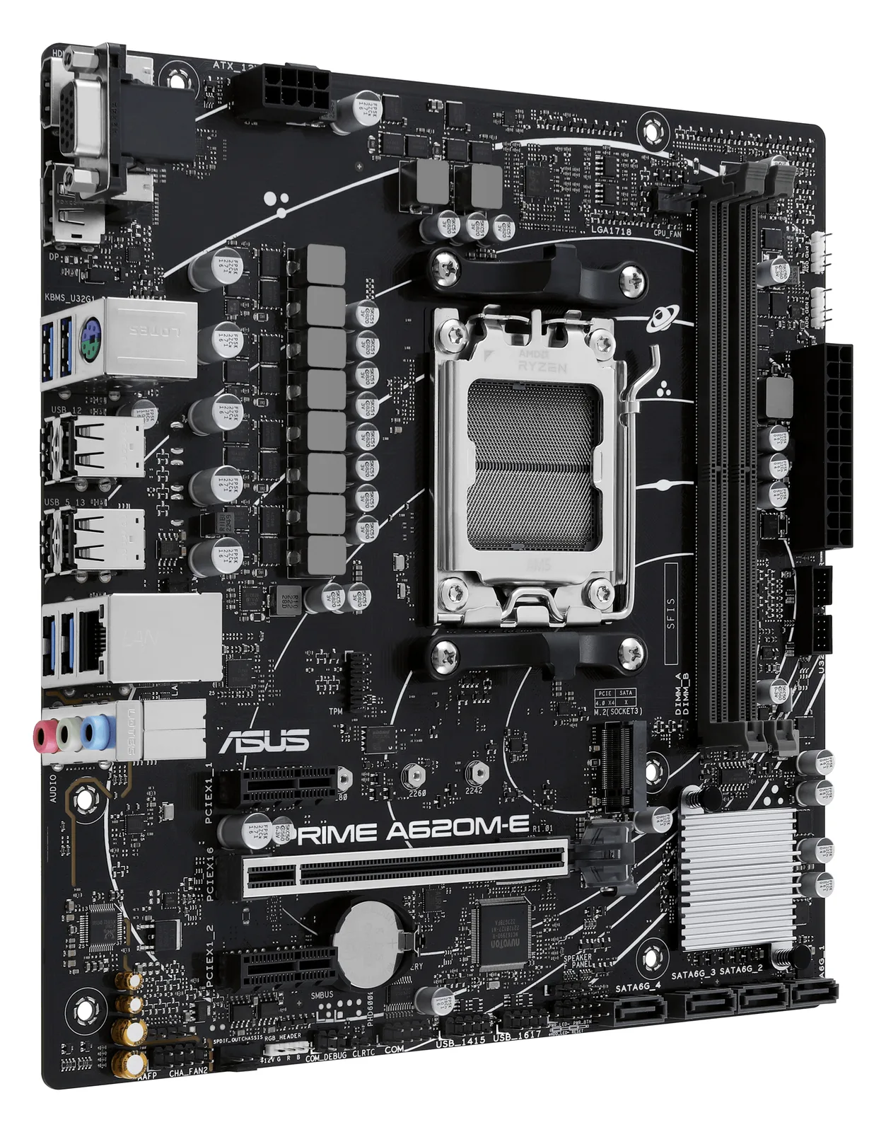 ASUS MB ASUS PRIME A620M-E-CSM (AMD,AM5,DDR5,mATX) - AMD Sockel AM5 (Ryzen Zen4), Ansicht 4