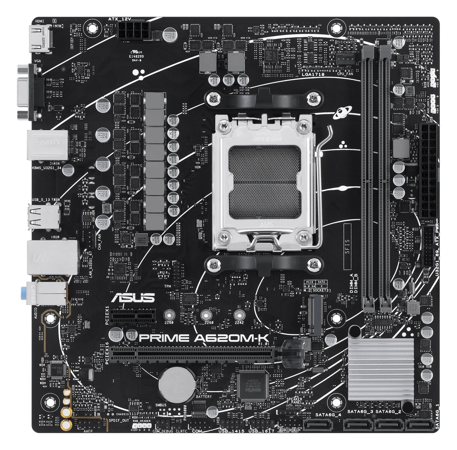 ASUS MB ASUS PRIME A620M-K (AMD,AM5,DDR5,mATX) - AMD Sockel AM5 (Ryzen Zen4) von LumaTech