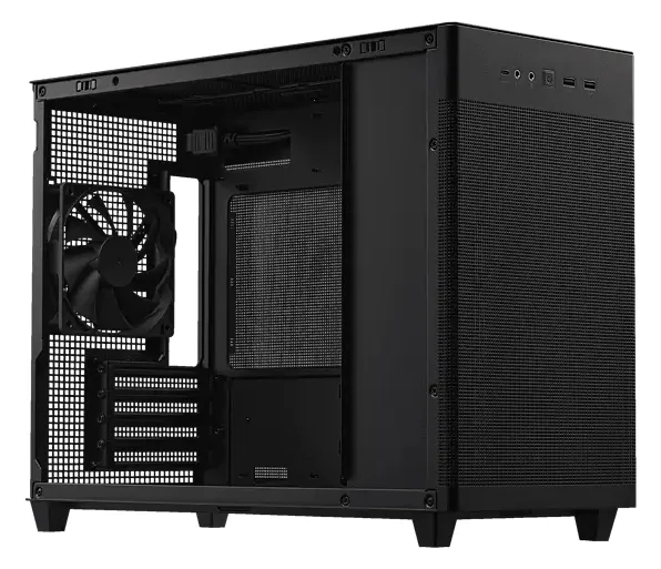 ASUS Prime AP201 - Kleiner Tower - micro ATX - Schwarz, Ansicht 3