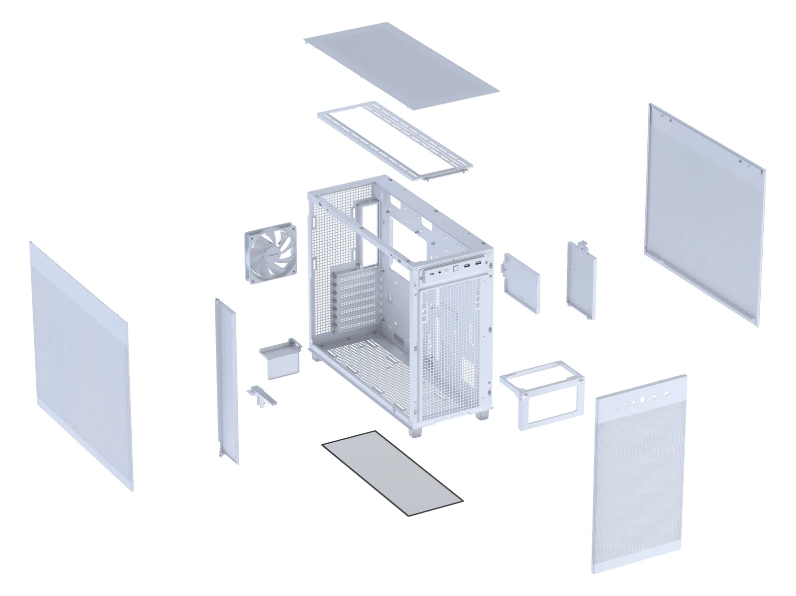ASUS Prime Ap303 Mesh White - Midi/Minitower - ATX, Ansicht 3