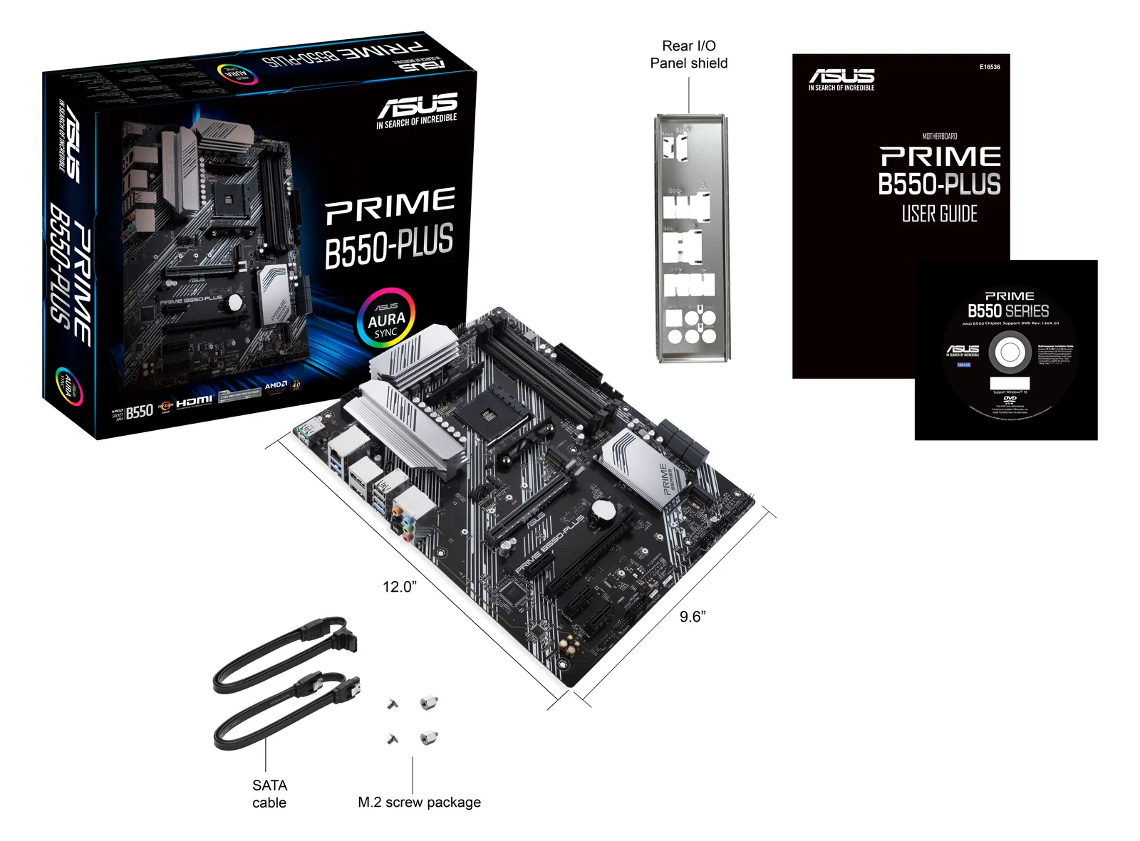 ASUS PRIME B550-PLUS - Motherboard - ATX - Socket AM4 - AMD B550 Chipsatz, Ansicht 2