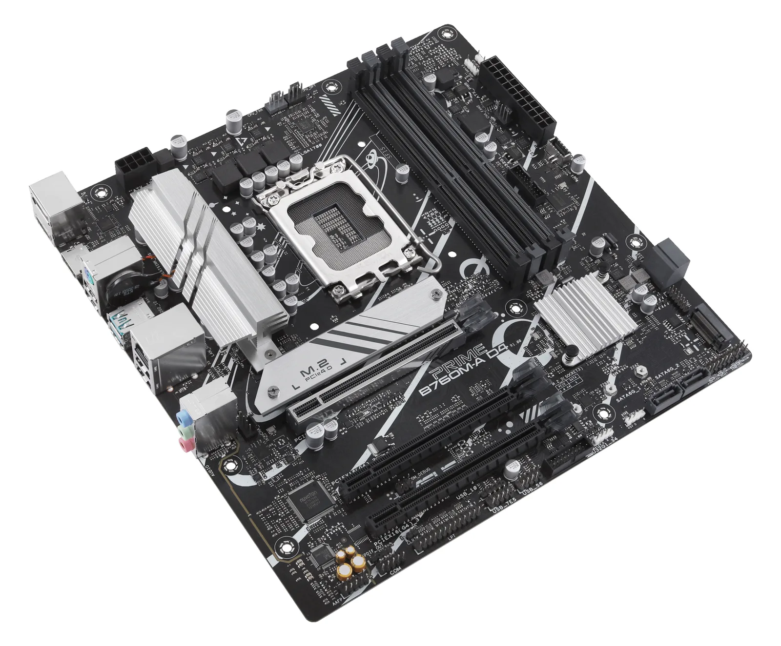 ASUS PRIME B760M-A D4-CSM - Motherboard - micro ATX - LGA1700-Sockel - B760 Chipsatz - USB 3.2 Gen 1, USB 3.2 Gen 2, Ansicht 2