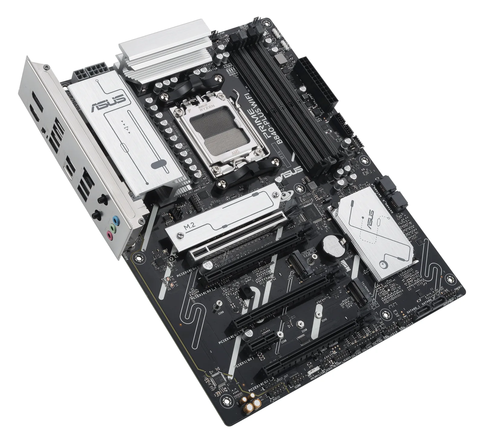 ASUS PRIME B840-PLUS WIFI - Motherboard - ATX - Socket AM5 - AMD B840 Chipsatz - Onboard-Grafik (CPU erforderlich), Ansicht 2
