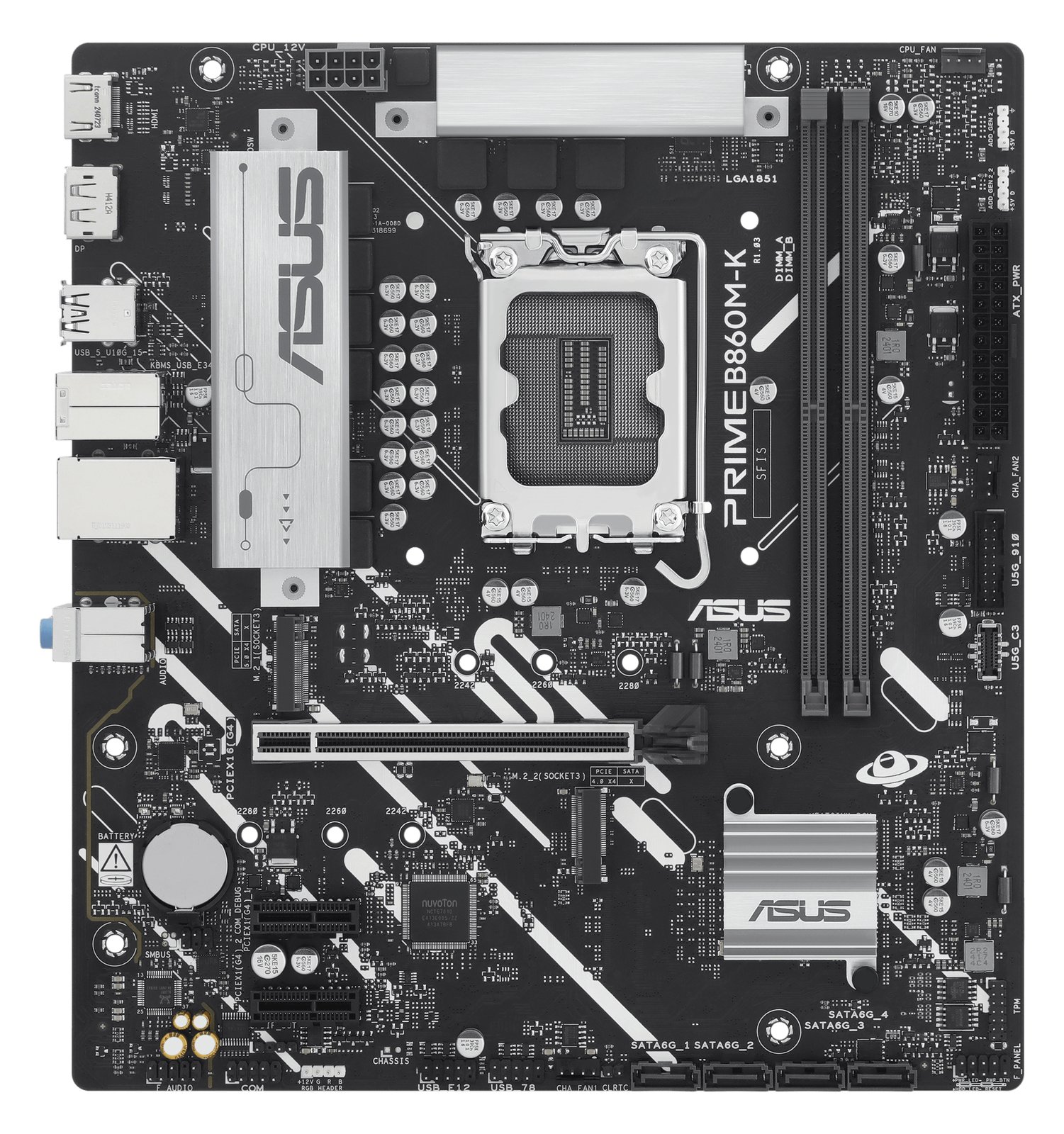 ASUS PRIME B860M-K - Motherboard - micro ATX - LGA1851-Sockel - B860 Chipsatz - Onboard-Grafik (CPU erforderlich) von LumaTech
