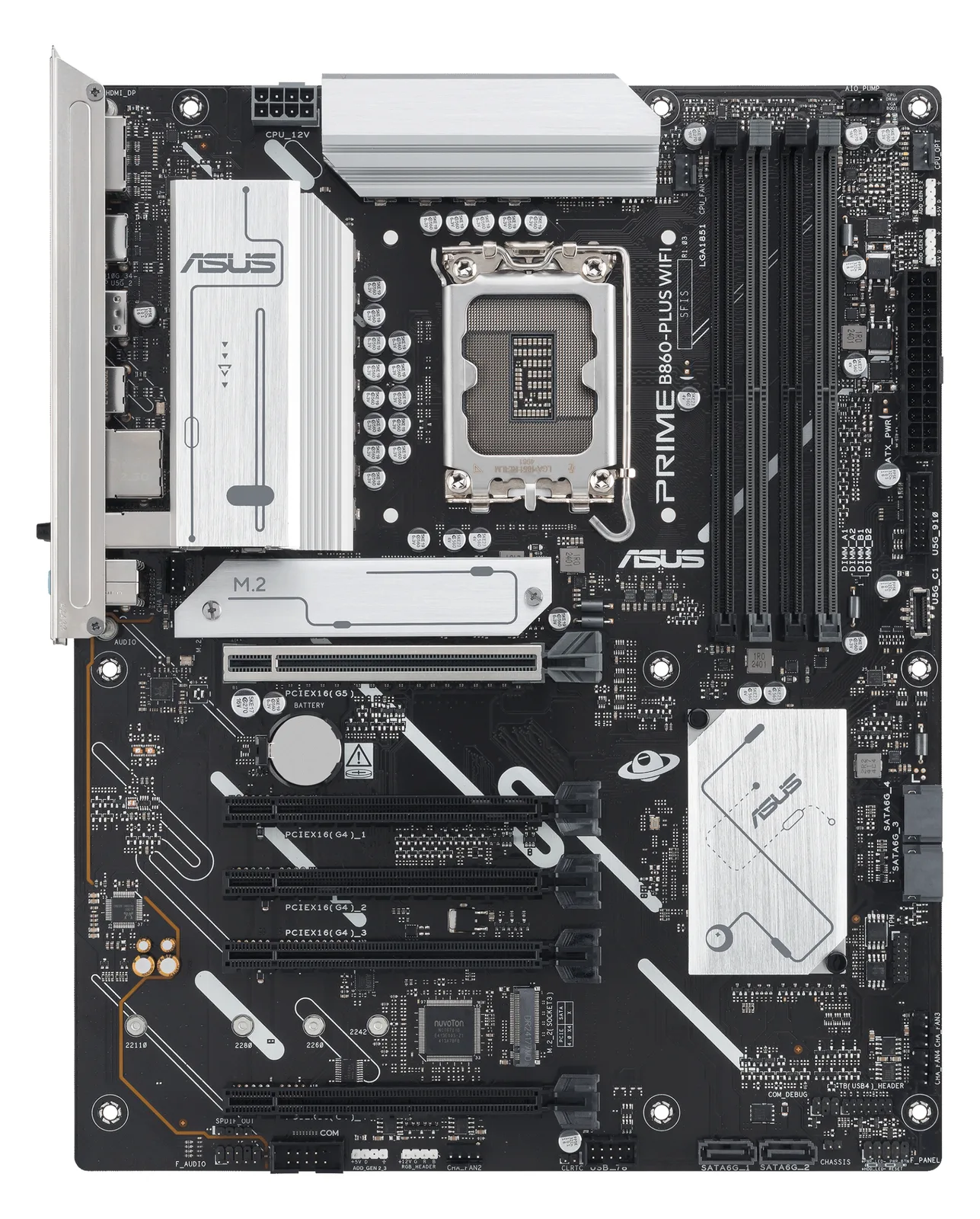 ASUS PRIME B860-PLUS WIFI - Motherboard - ATX - LGA1851-Sockel - B860 Chipsatz - Onboard-Grafik (CPU erforderlich), Ansicht 3