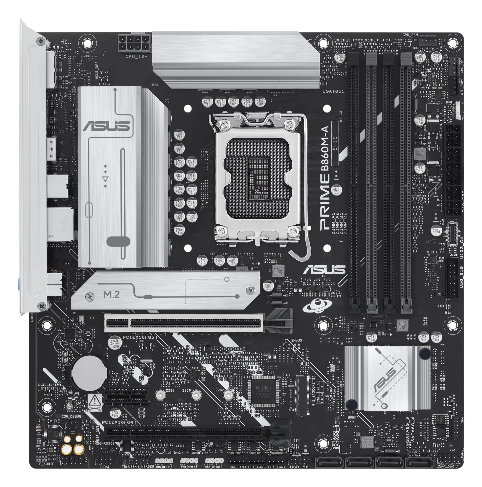 ASUS PRIME B860-PLUS-CSM - Motherboard - ATX - LGA1851-Sockel - B860 Chipsatz - Onboard-Grafik - 90MB1K00-M0EAYC, Ansicht 3