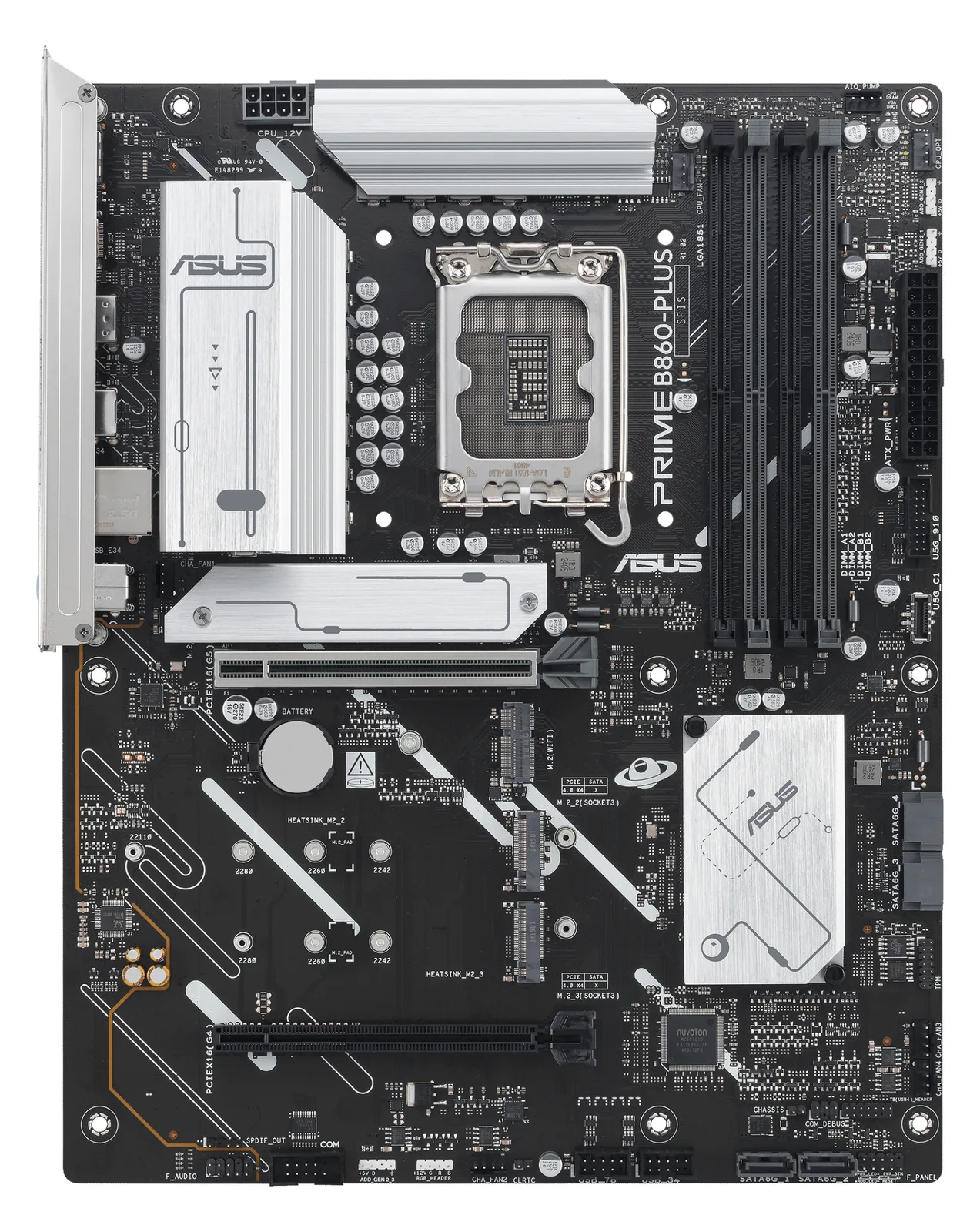 ASUS PRIME B860-PLUS-CSM - Motherboard - ATX - LGA1851-Sockel - B860 Chipsatz - Onboard-Grafik - 90MB1KA0-M0EAYC, Ansicht 3