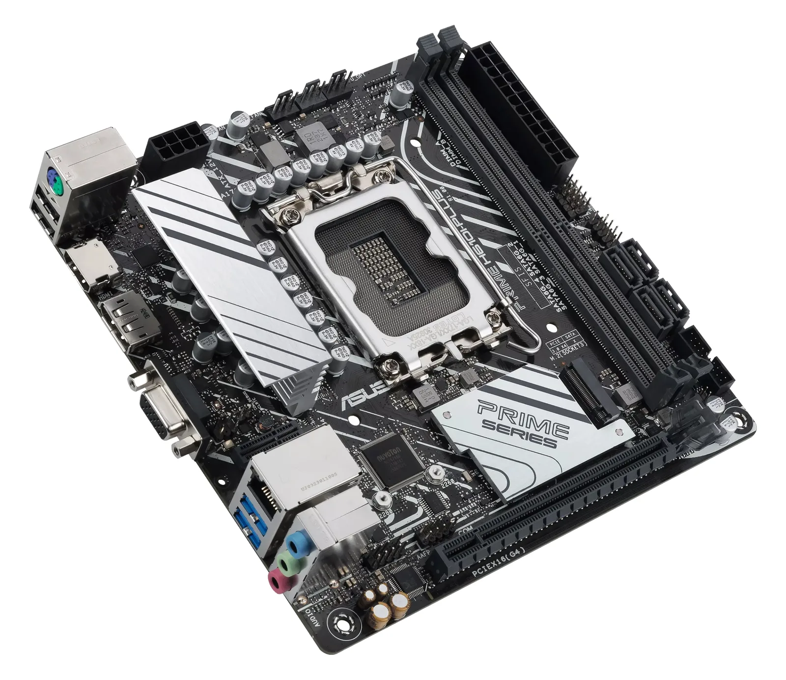 ASUS PRIME H610I-PLUS-CSM - Motherboard - Mini-ITX - LGA1700-Sockel - H610 Chipsatz - USB 3.2 Gen 1 - Gigabit LAN, Ansicht 3