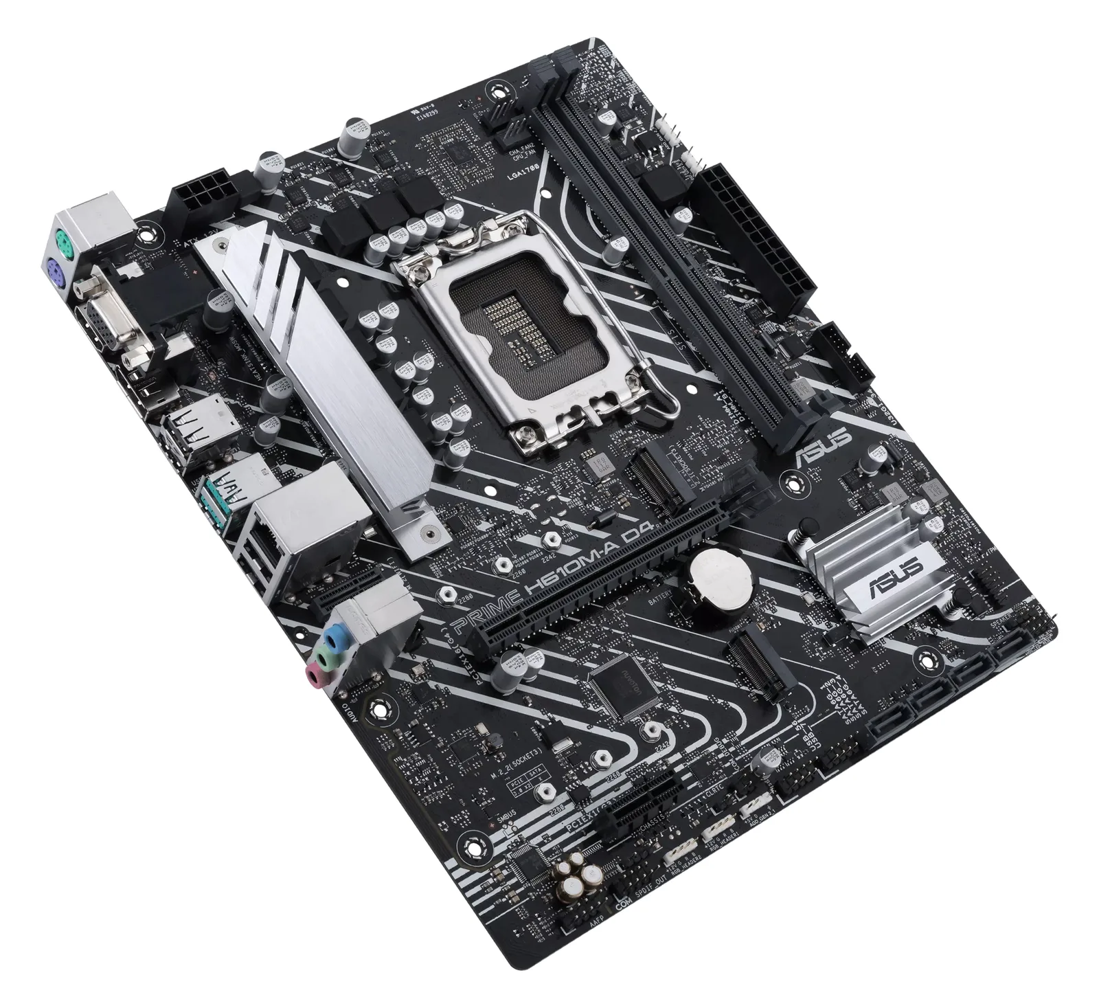 ASUS PRIME H610M-A D4-CSM - Motherboard - micro ATX - LGA1700-Sockel - H610 Chipsatz - USB 3.2 Gen 1, USB 3.2 Gen 2, Ansicht 2