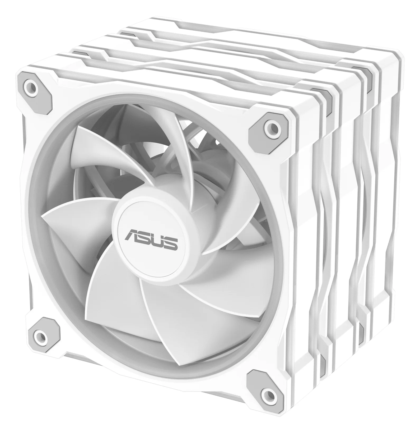 ASUS Prime MR120 - Gehäuselüfter - 120 mm - weiß (Packung mit 3) - 120 x 28 x 120 mm, Ansicht 2