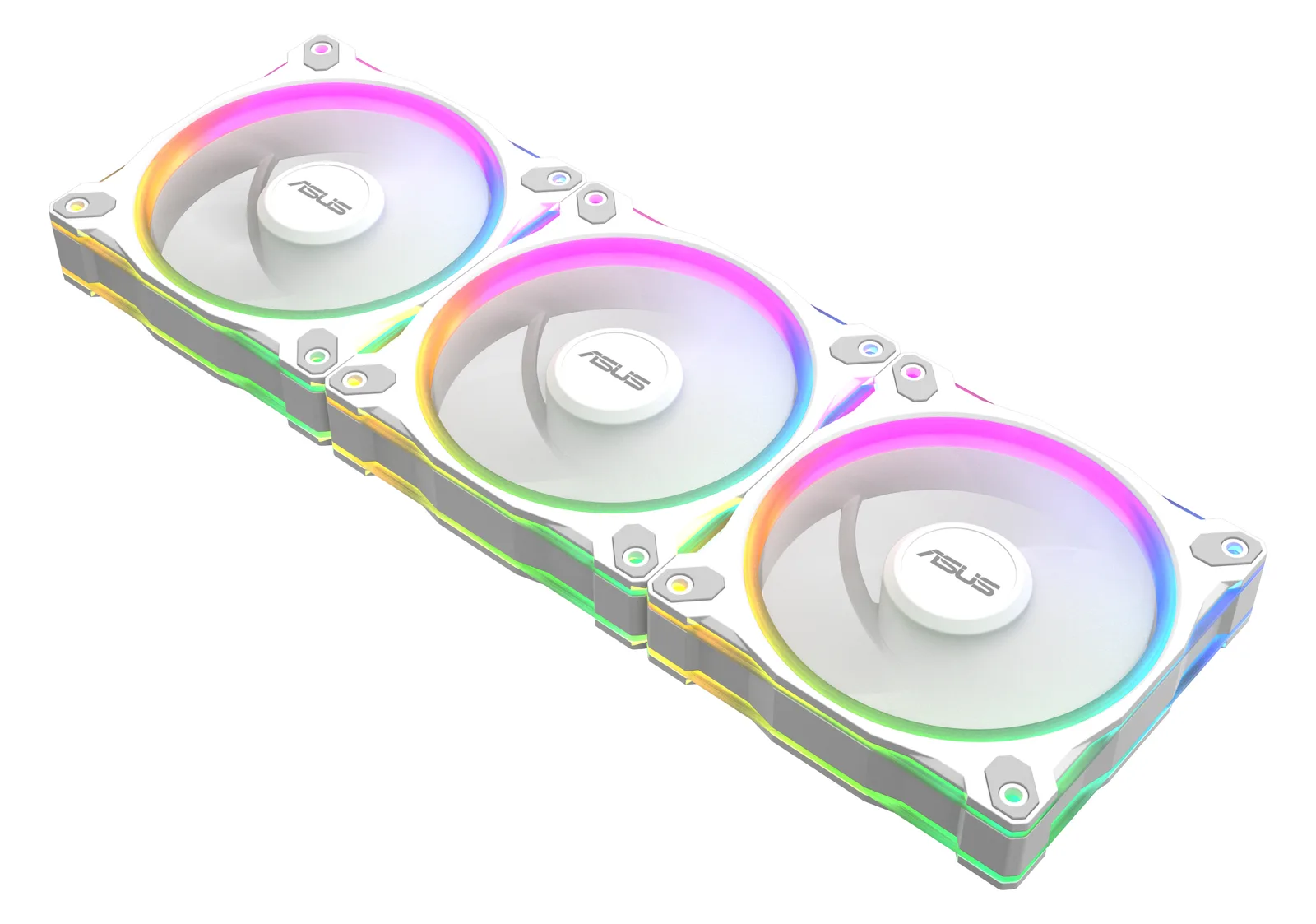ASUS Prime MR120 - Gehäuselüfter - 120 mm - weiß (Packung mit 3) - 120 x 28 x 120 mm, Ansicht 3
