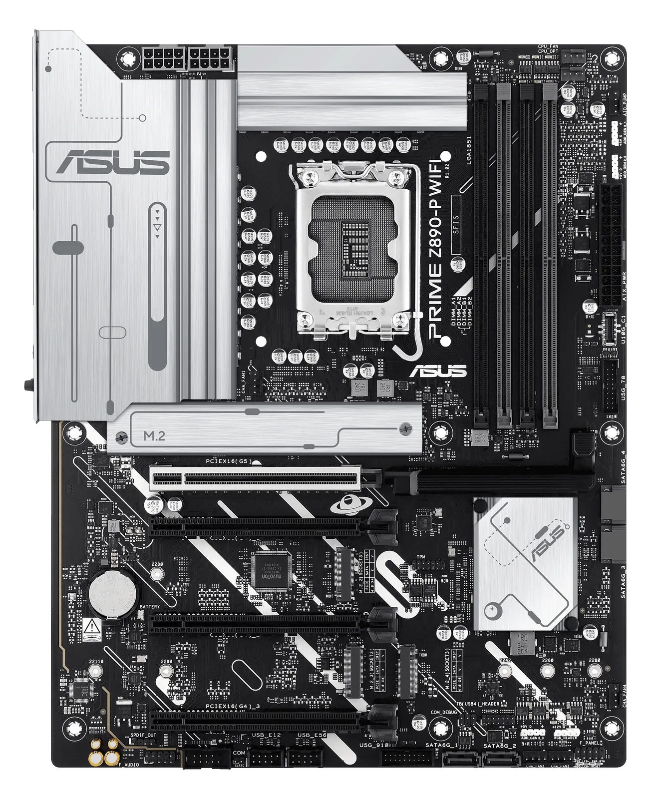 ASUS PRIME Z890-P WIFI - Motherboard - ATX - LGA1851-Sockel - Z890 Chipsatz - USB4, USB 3.2 Gen 2, USB 3.2 Gen 1, Ansicht 3