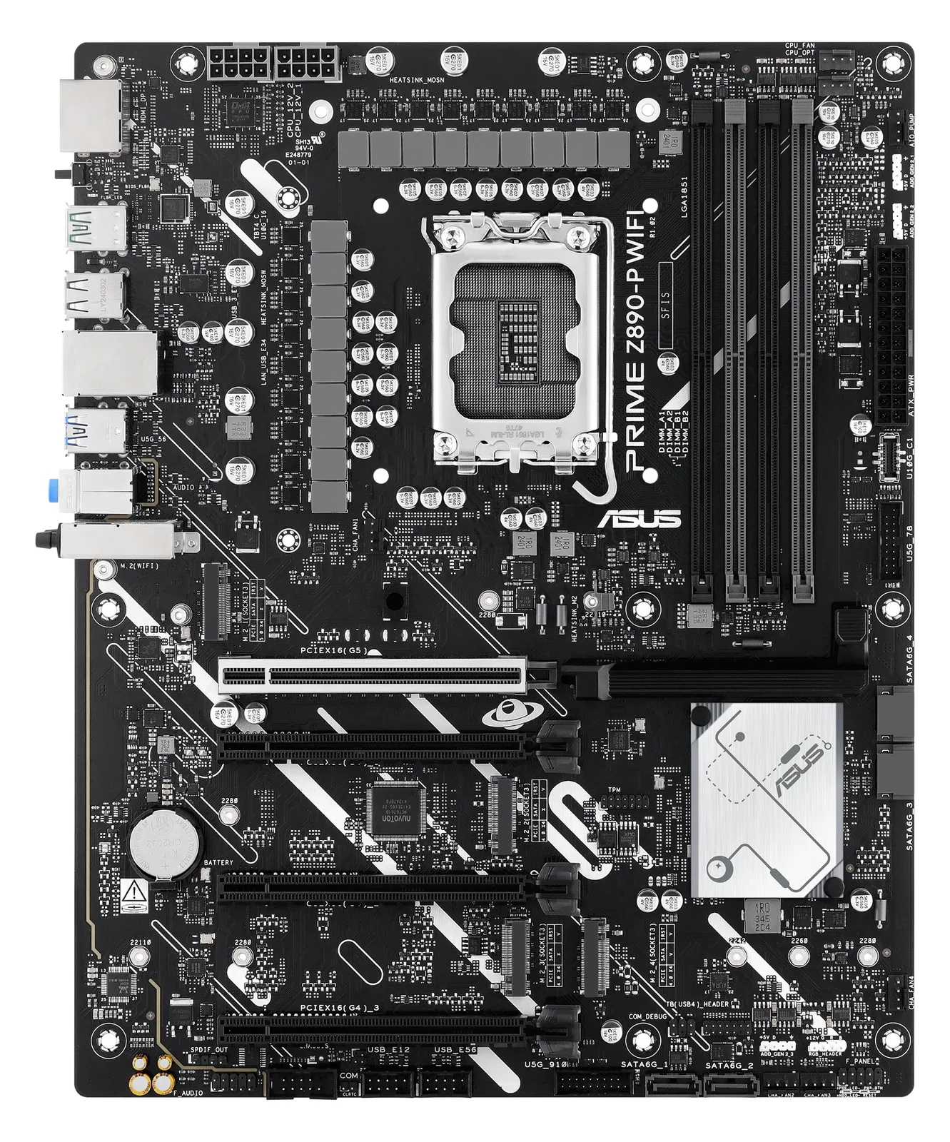 ASUS PRIME Z890-P WIFI - Motherboard - ATX - LGA1851-Sockel - Z890 Chipsatz - USB4, USB 3.2 Gen 2, USB 3.2 Gen 1, Ansicht 4