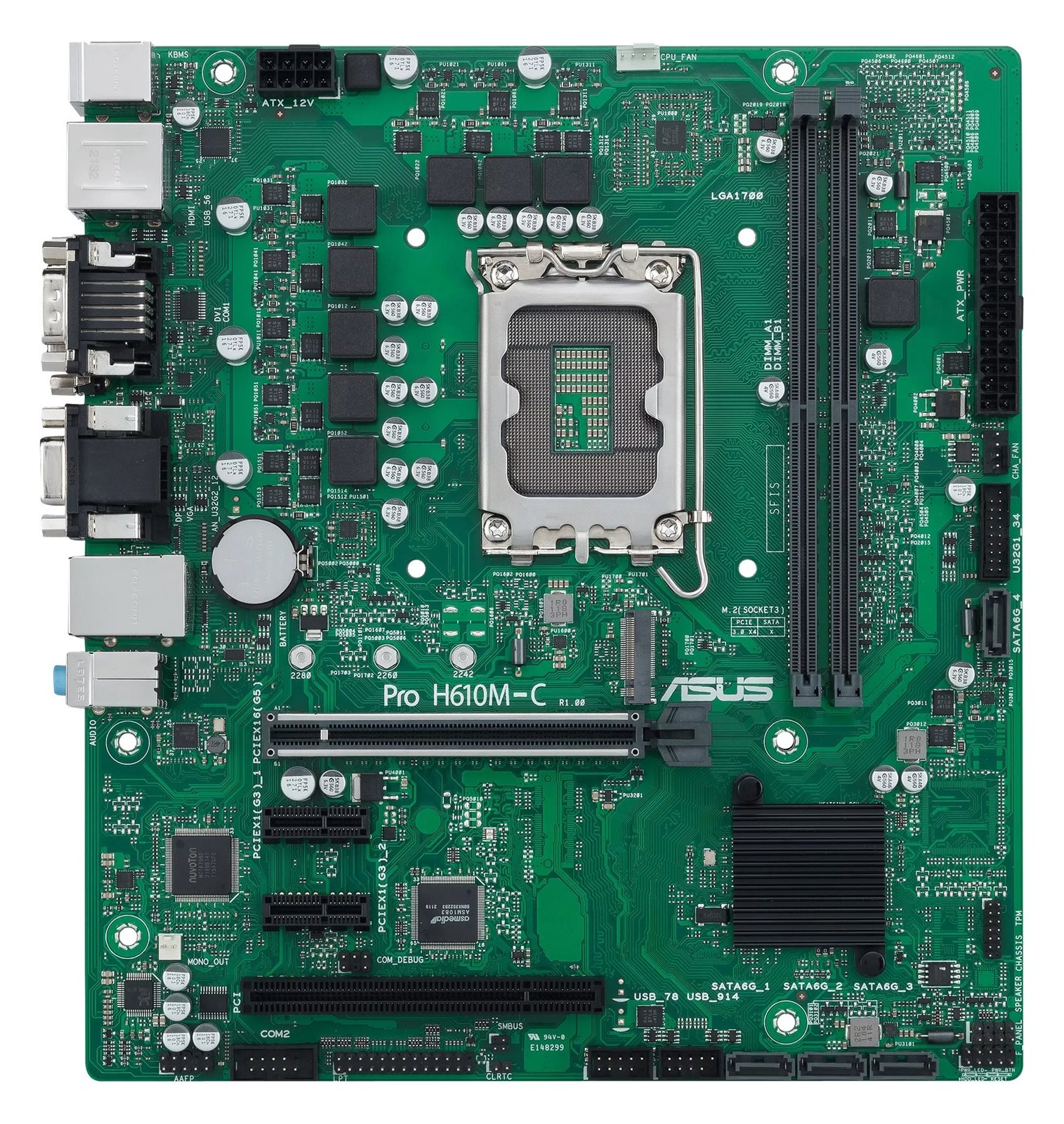 ASUS Pro H610M-C-CSM - Motherboard - micro ATX - LGA1700-Sockel - H610 Chipsatz - USB 3.2 Gen 1, USB 3.2 Gen 2 von LumaTech