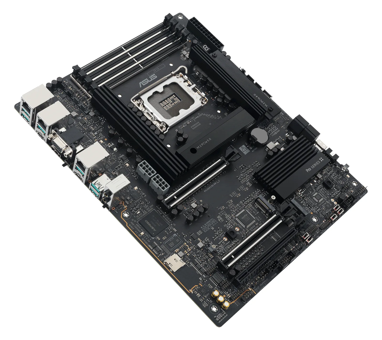 ASUS Pro WS W880-ACE SE - Motherboard - ATX - LGA1851-Sockel - W880 Chipsatz - 2 x 2.5 Gigabit LAN - Onboard-Grafik, Ansicht 3