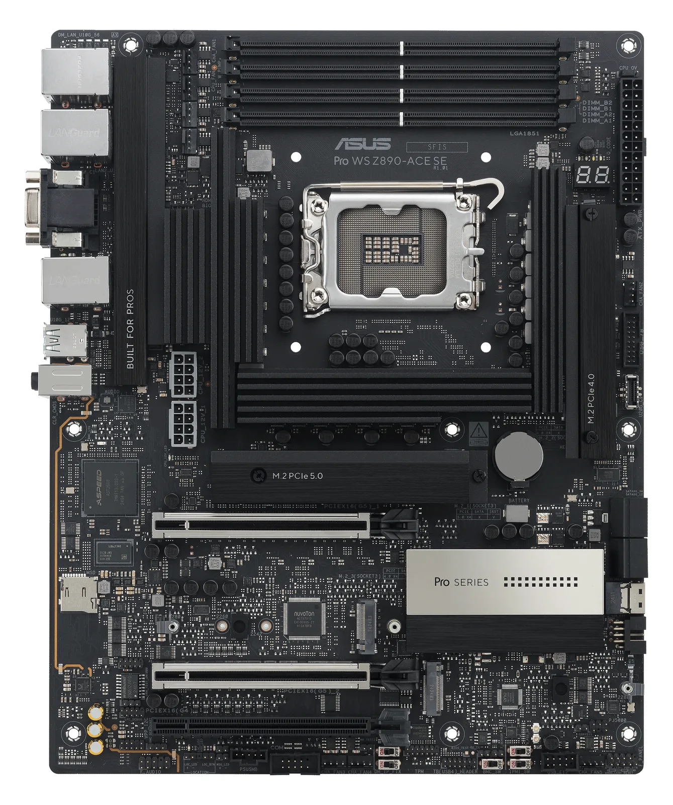ASUS PRO WS Z890-ACE SE - Motherboard - ATX - LGA1851-Sockel - Z890 Chipsatz - Onboard-Grafik (CPU erforderlich), Ansicht 2
