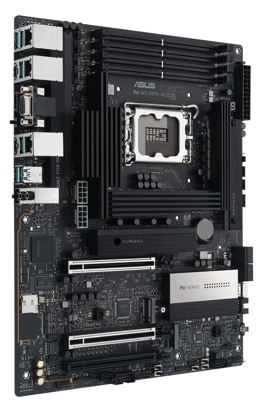 ASUS PRO WS Z890-ACE SE - Motherboard - ATX - LGA1851-Sockel - Z890 Chipsatz - Onboard-Grafik (CPU erforderlich), Ansicht 4