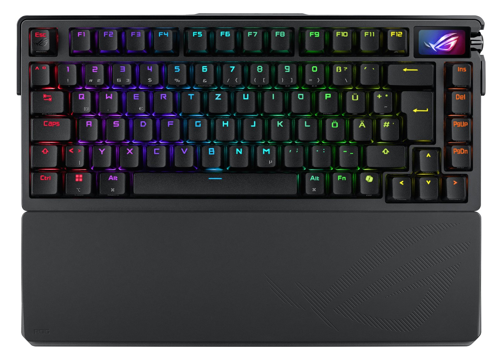 ASUS ROG Azoth Extreme - Tastatur - 75% - mit OLED-Display - backlit - USB-C, Bluetooth 5.1 - TL: Deutsch, QWERTZ
