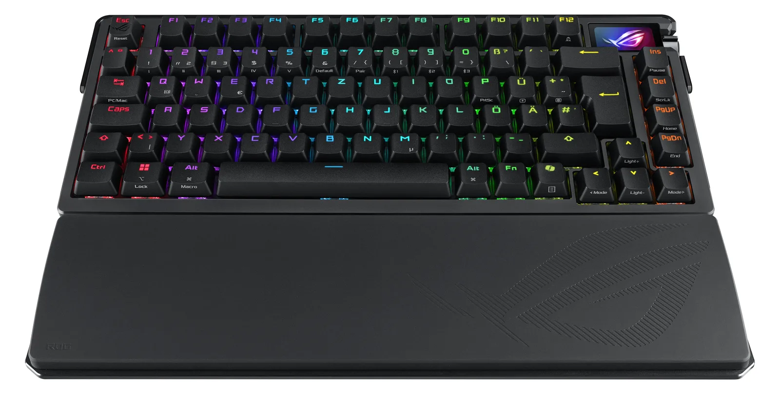 ASUS ROG Azoth Extreme - Tastatur - 75% - mit OLED-Display - backlit - USB-C, Bluetooth 5.1 - TL: Deutsch, QWERTZ, Ansicht 2