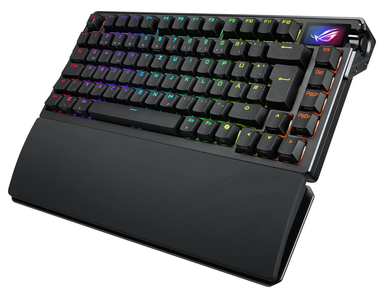 ASUS ROG Azoth Extreme - Tastatur - 75% - mit OLED-Display - backlit - USB-C, Bluetooth 5.1 - TL: Deutsch, QWERTZ, Ansicht 3