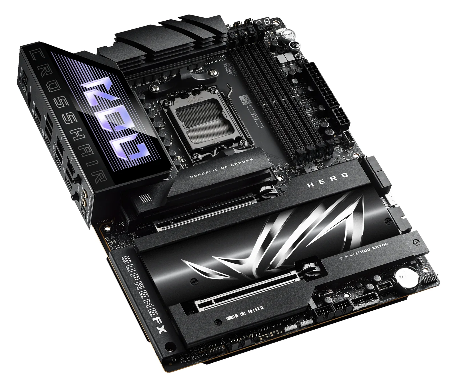 ASUS ROG CROSSHAIR X870E HERO - Motherboard - ATX - Socket AM5 - AMD X870E Chipsatz - USB4, USB 3.2 Gen 2, Ansicht 4