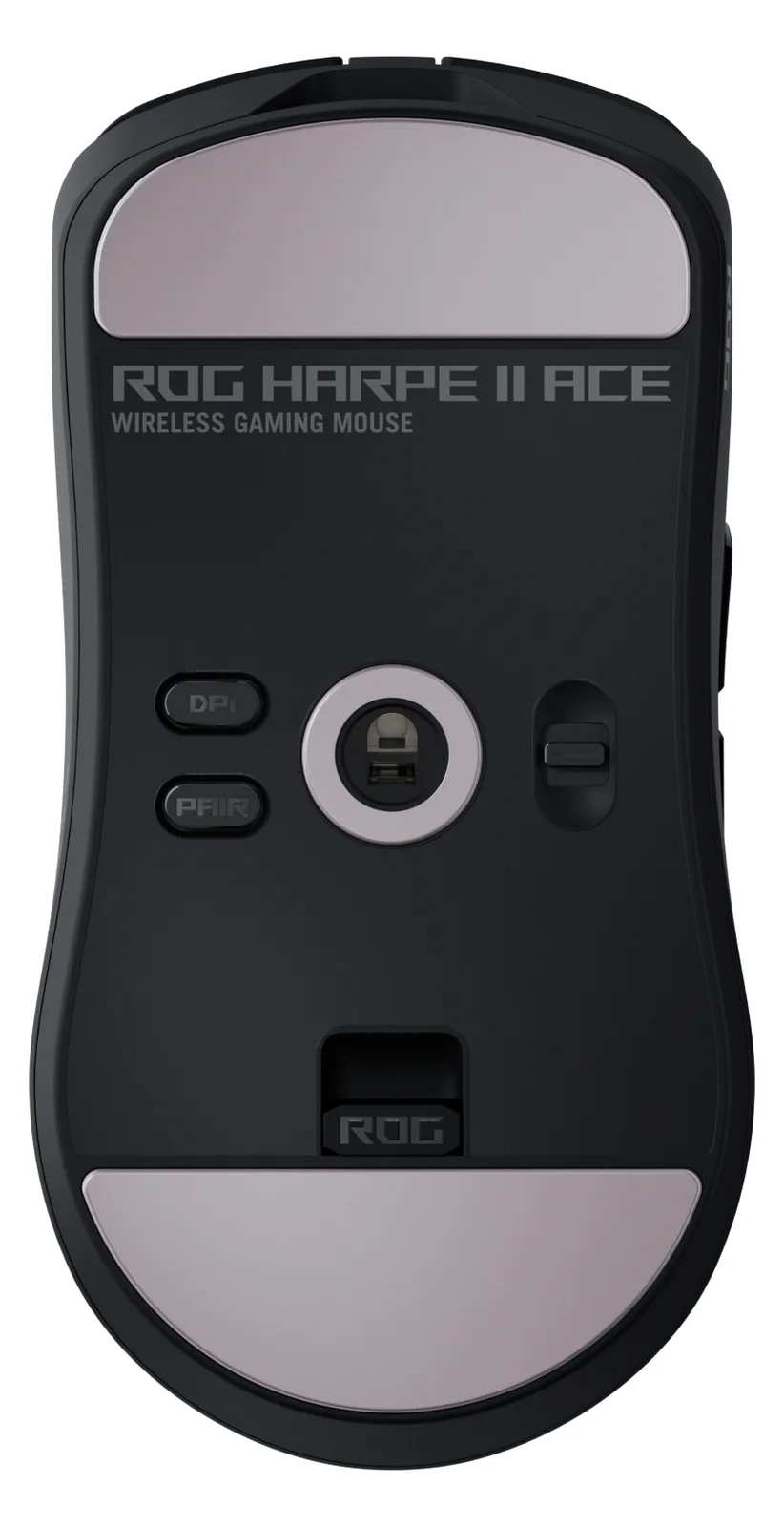 ASUS ROG Harpe II Ace - Maus - Für Rechtshänder - optisch - 6 Tasten - kabellos, kabelgebunden - USB, 2.4 GHz, Bluetooth - schwarz, Ansicht 3