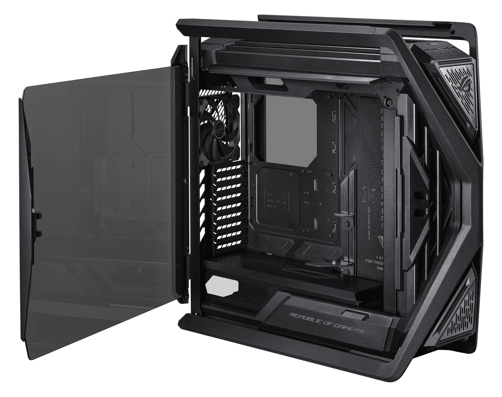 ASUS ROG Hyperion GR701 - Full Tower Gaming-Case - E-ATX - Seitenteil mit Fenster (gehärtetes Glas) - schwarz, Ansicht 4