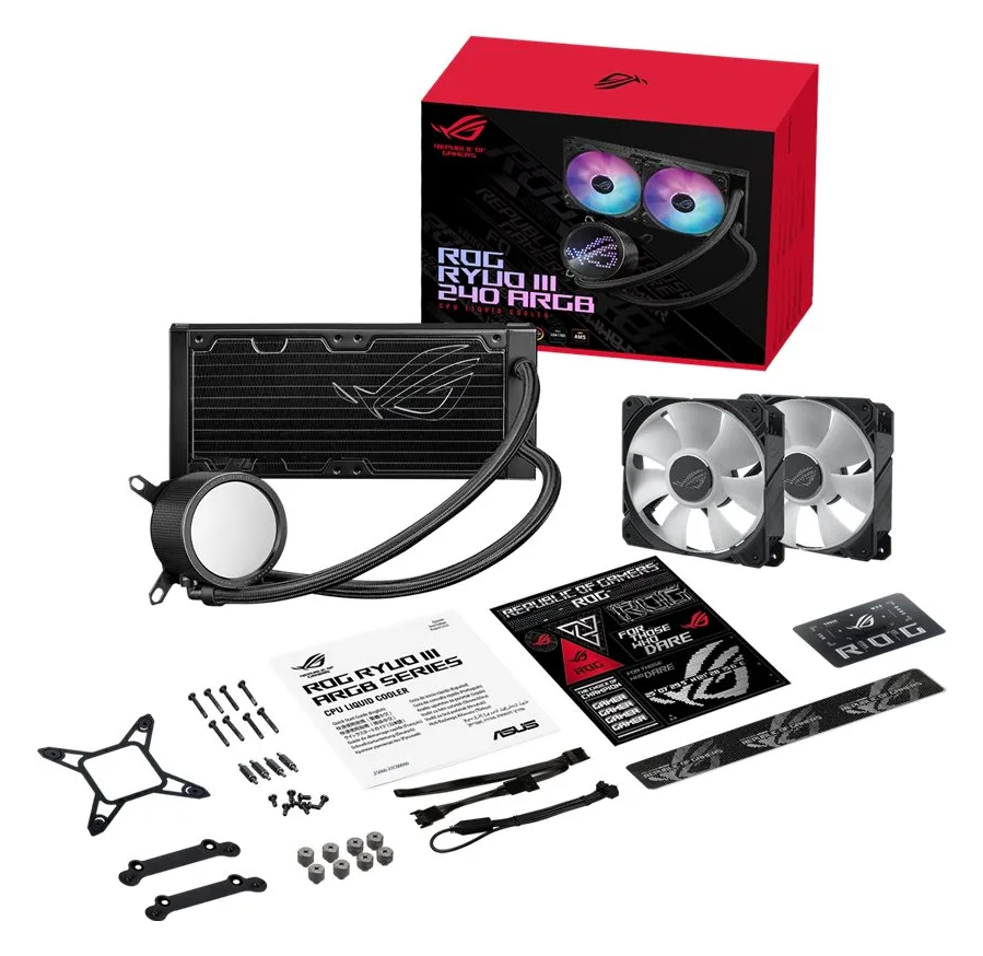 ASUS ROG RYUO III 240 ARGB - Prozessor-Flüssigkeitskühlsystem - Kühlergröße: 240 mm - Schwarz, Ansicht 3