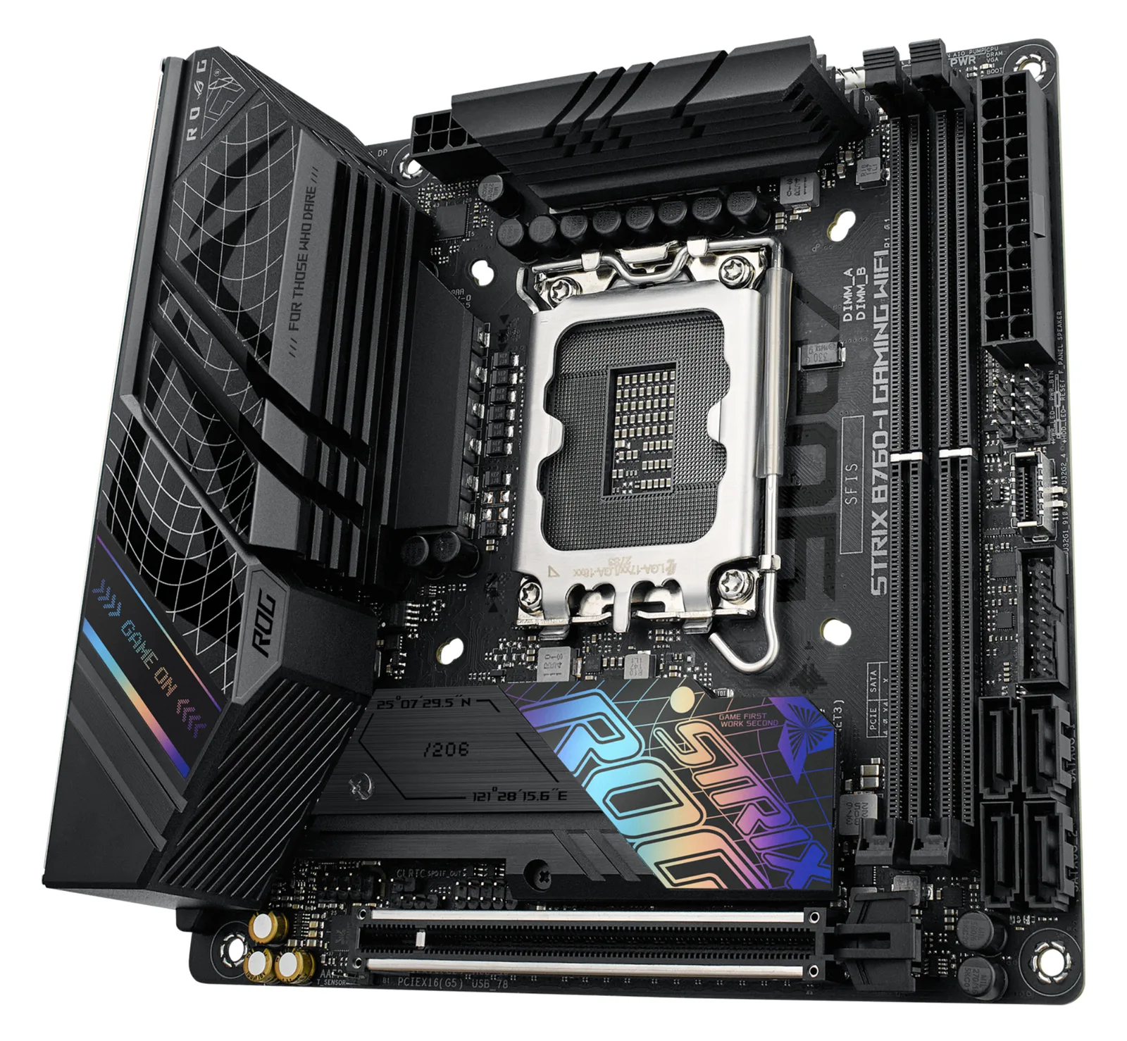 ASUS ROG STRIX B760-I GAMING WIFI - Motherboard - Mini-ITX - LGA1700-Sockel - B760 Chipsatz - USB 3.2 Gen 1, Ansicht 2