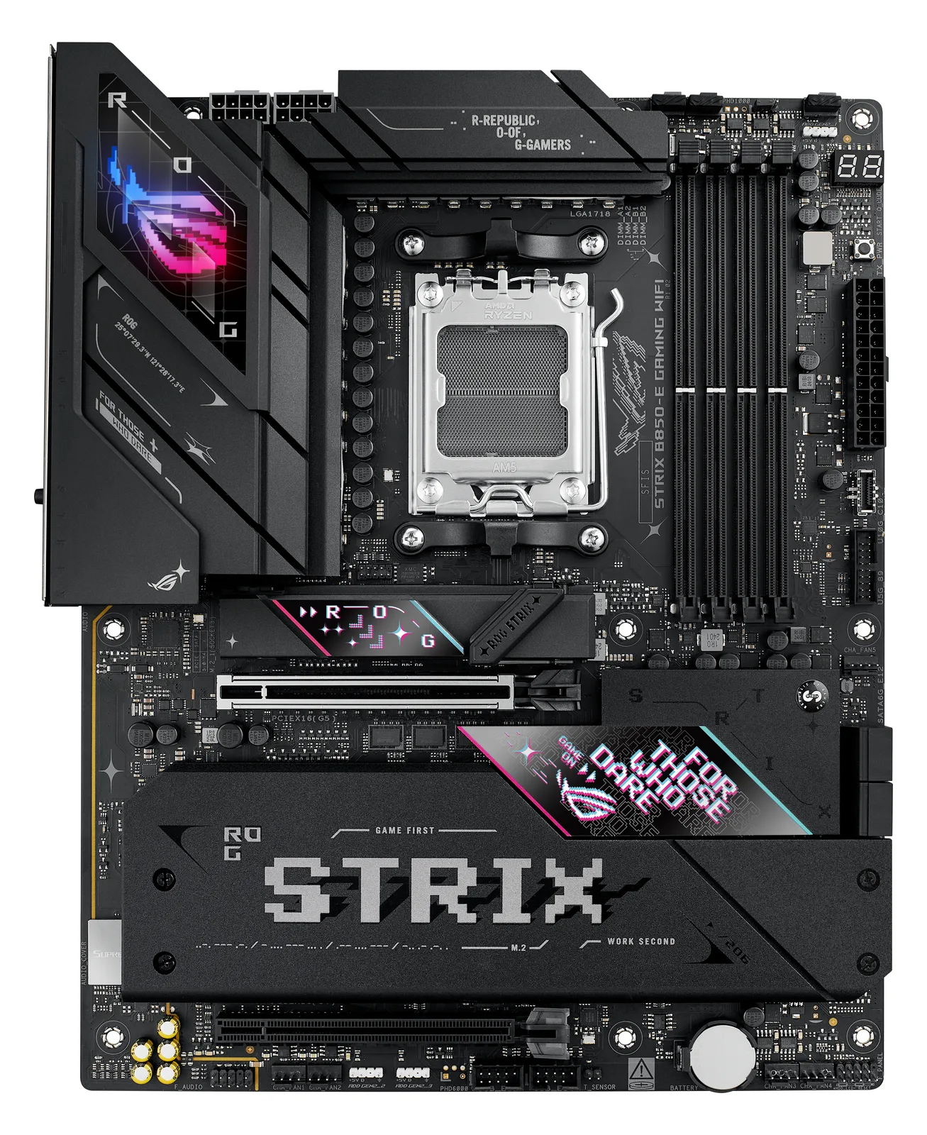 ASUS ROG STRIX B850-E GAMING WIFI - Motherboard - ATX - Socket AM5 - AMD B850 Chipsatz, Onboard-Grafik(CPU erforderlich), Ansicht 3
