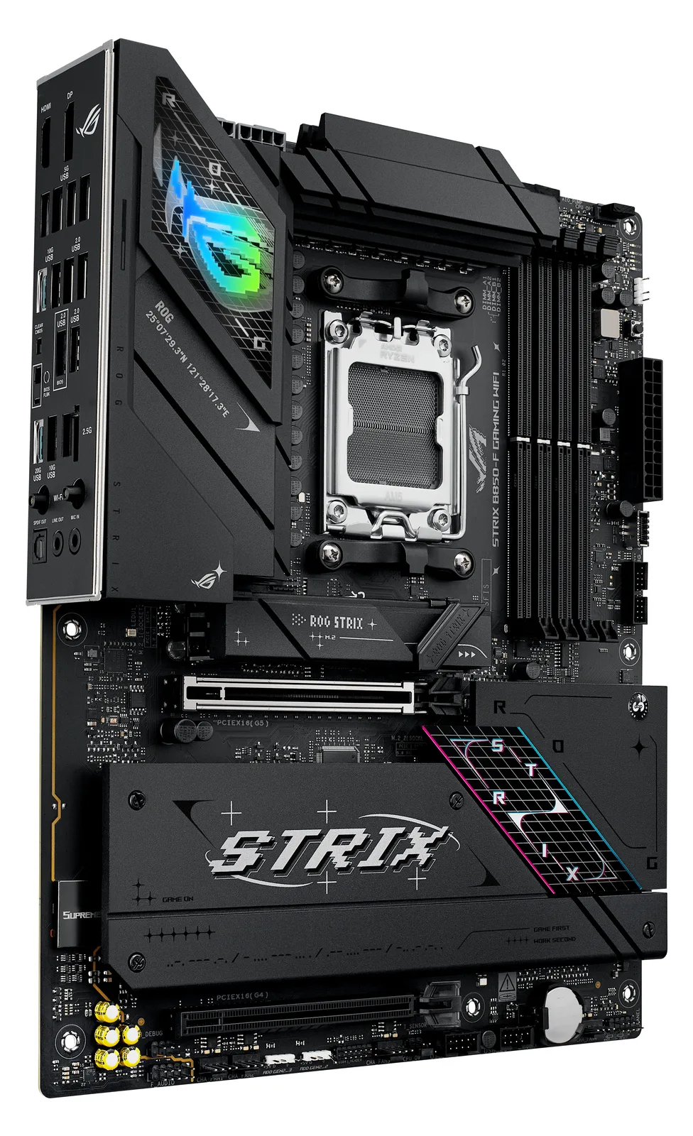 ASUS ROG STRIX B850-F GAMING WIFI - Motherboard - ATX - Socket AM5 - AMD B850 Chipsatz, Onboard-Grafik(CPU erforderlich), Ansicht 3
