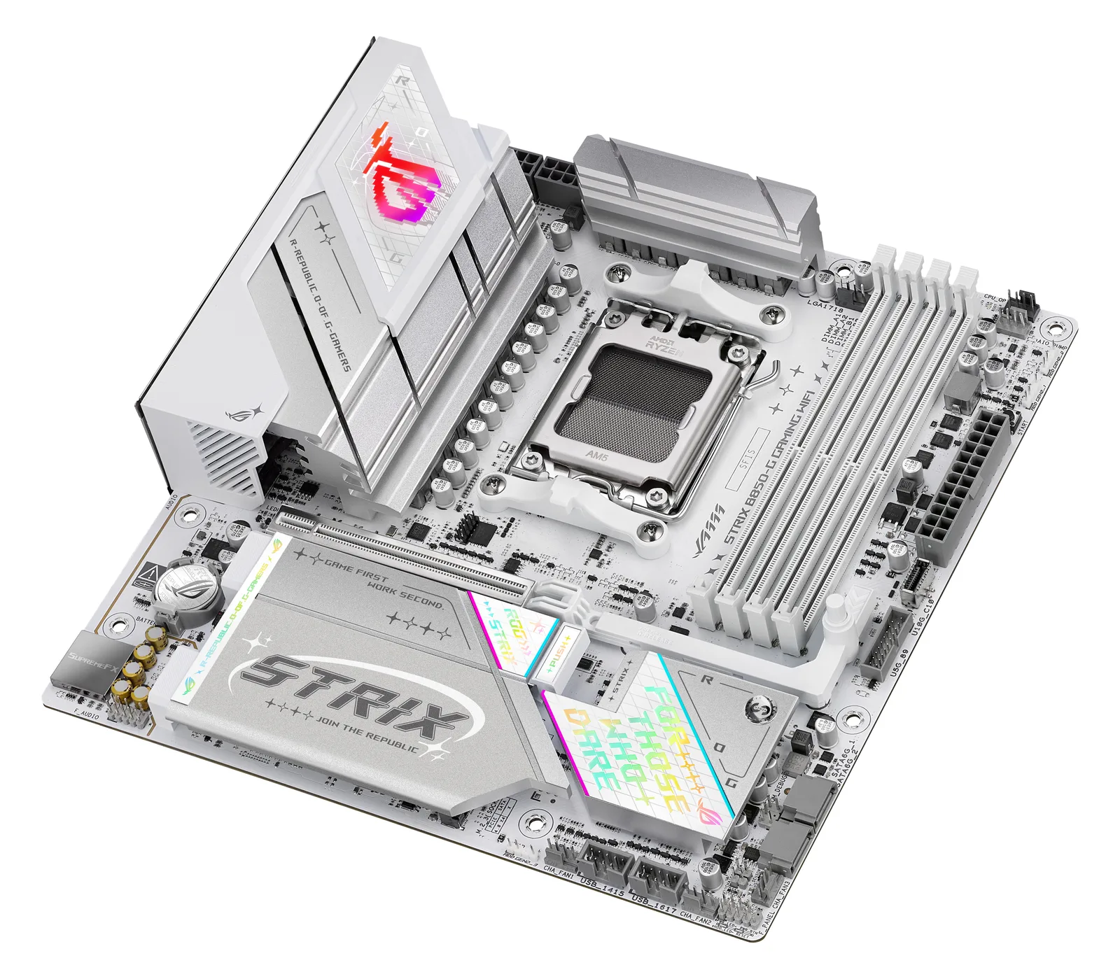 ASUS ROG STRIX B850-G GAMING - Motherboard - micro ATX - Socket AM5 - AMD B850 Chipsatz - 2.5 GB LAN, Wi-Fi 7, Bluetooth, Ansicht 4