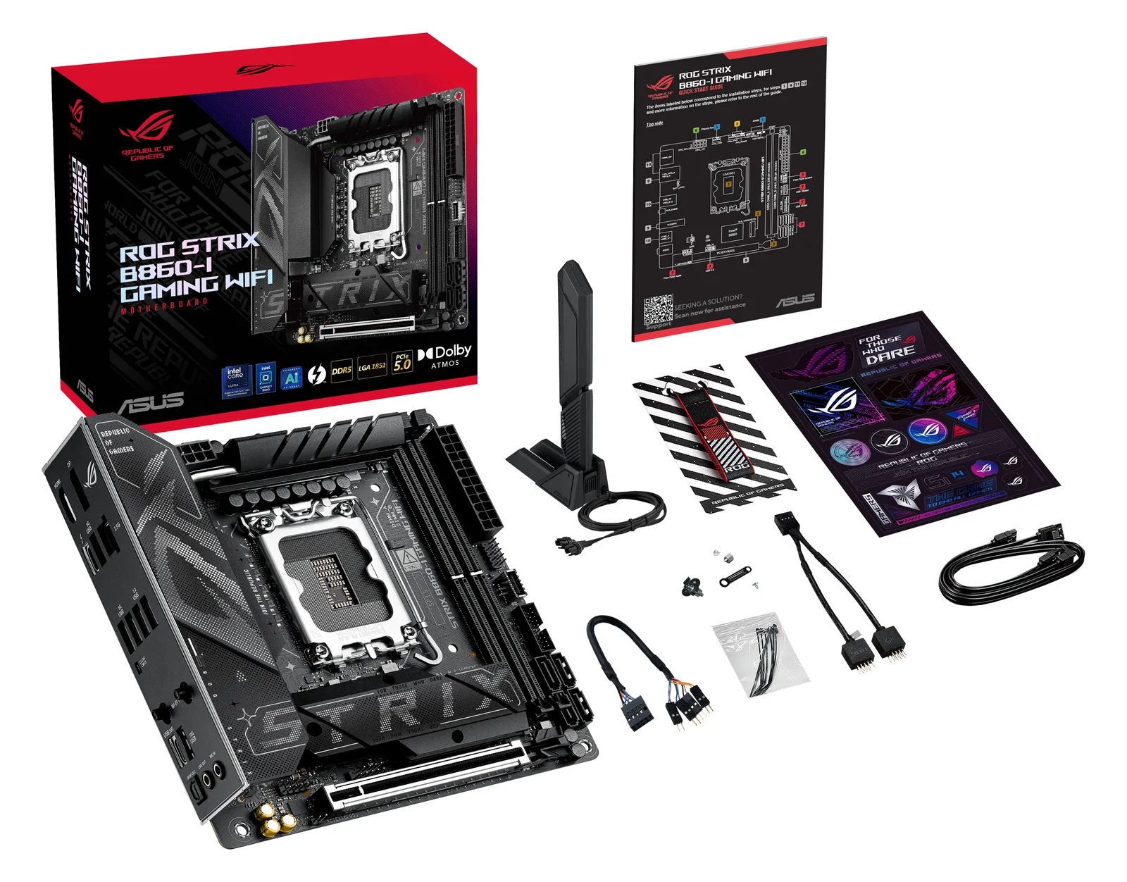 ASUS ROG STRIX B860-I GAMING WIFI - Motherboard - Mini-ITX - LGA1851-Sockel - B860 - Onboard-Grafik (CPU erforderlich), Ansicht 3