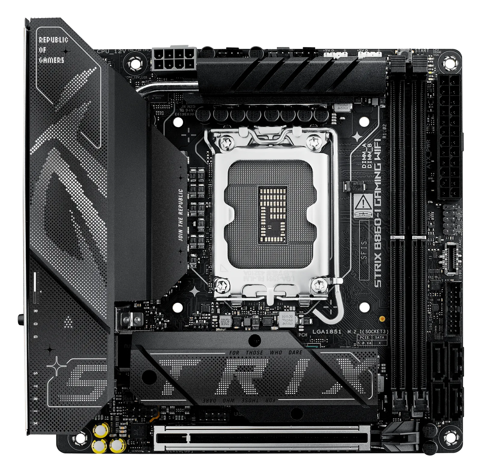 ASUS ROG STRIX B860-I GAMING WIFI - Motherboard - Mini-ITX - LGA1851-Sockel - B860 - Onboard-Grafik (CPU erforderlich), Ansicht 4