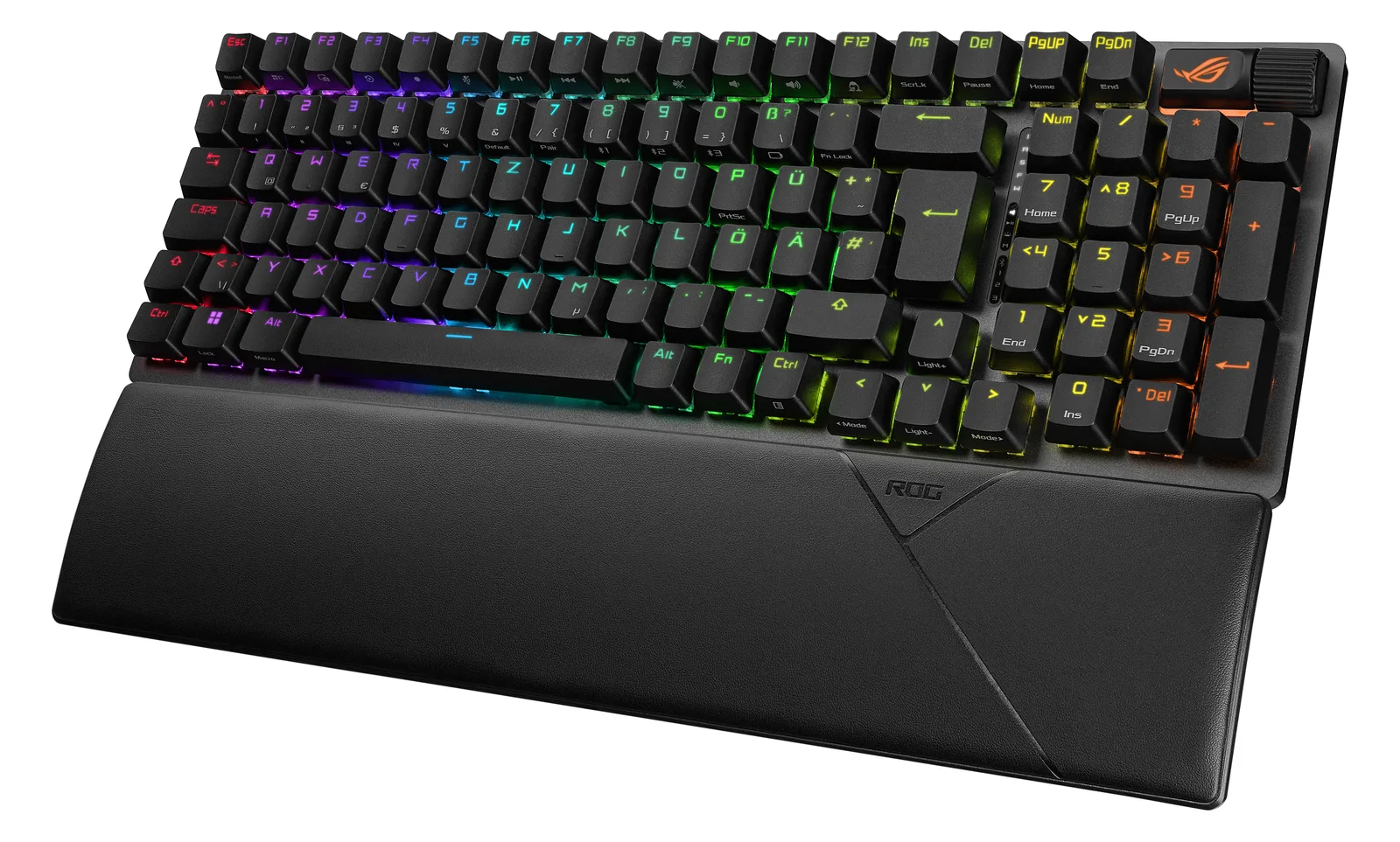 ASUS ROG Strix Scope II 96 Wireless - USB + RF Wireless + Bluetooth - Mechanischer Switch  - TL: Deutsch, QWERTZ, Ansicht 3