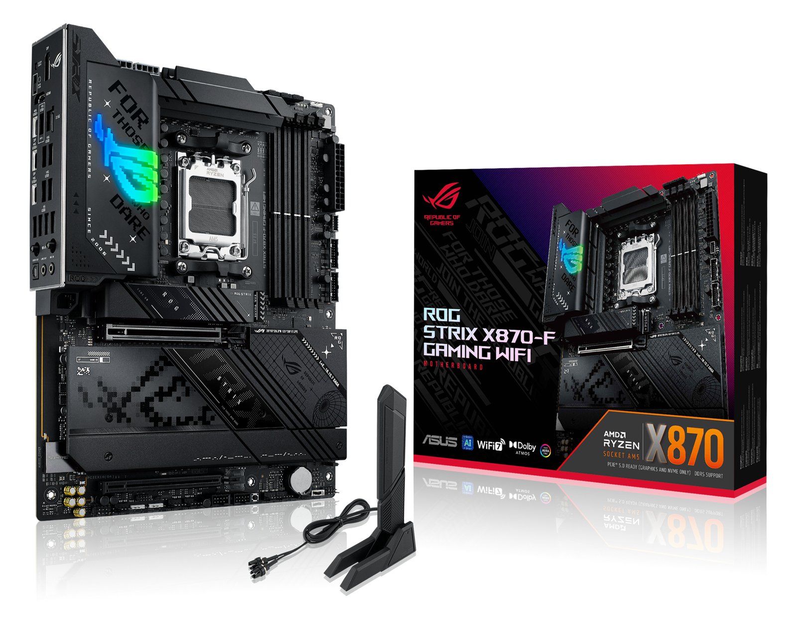 ASUS ROG STRIX X870-F GAMING WIFI - Motherboard - ATX - Socket AM5 - AMD X870 Chipsatz - USB4, USB 3.2 Gen 2 von LumaTech