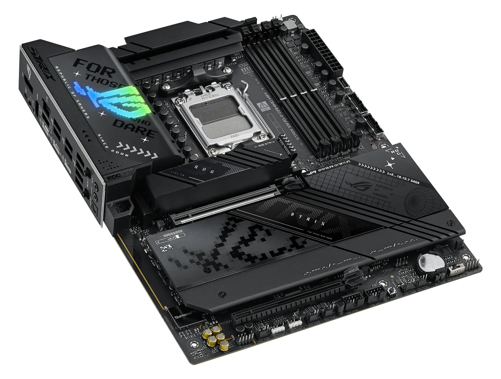 ASUS ROG STRIX X870-F GAMING WIFI - Motherboard - ATX - Socket AM5 - AMD X870 Chipsatz - USB4, USB 3.2 Gen 2, Ansicht 4