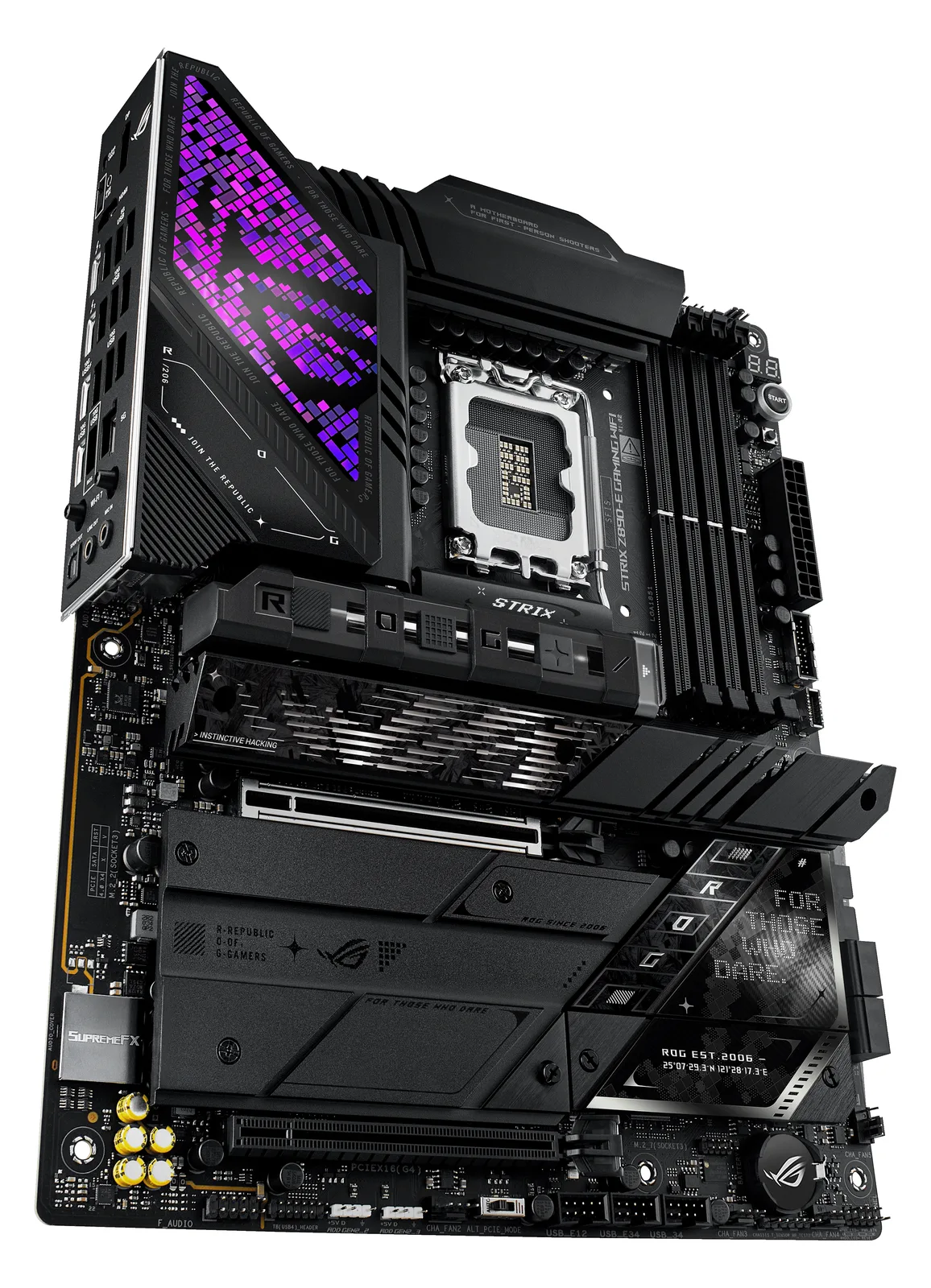 ASUS ROG STRIX Z890-E GAMING WIFI - Motherboard - ATX - LGA1851-Sockel - Z890 Chipsatz - USB-C 3.2 Gen 2x2, Ansicht 2