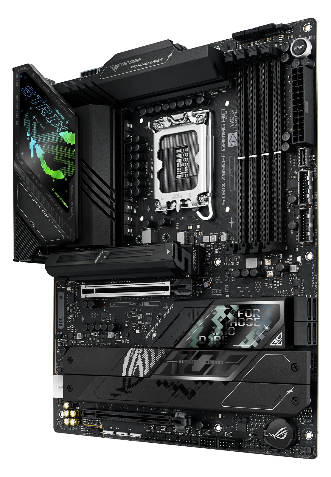ASUS ROG STRIX Z890-F GAMING WIFI - Motherboard - ATX - LGA1851-Sockel - Z890 Chipsatz - USB-C 3.2 Gen 2x2, Ansicht 2