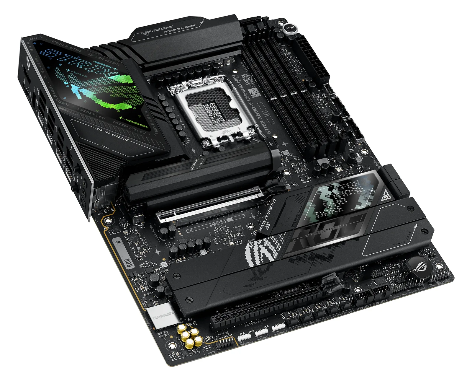 ASUS ROG STRIX Z890-F GAMING WIFI - Motherboard - ATX - LGA1851-Sockel - Z890 Chipsatz - USB-C 3.2 Gen 2x2, Ansicht 4