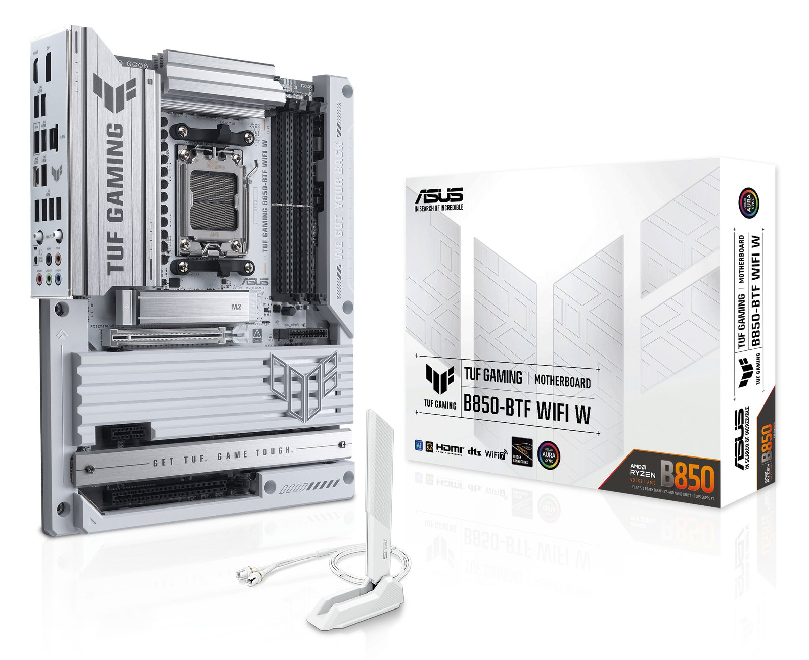 ASUS TUF GAMING B850-BTF WIFI W - Motherboard - ATX - Socket AM5 - AMD B850 Chipsatz - USB4, 2.5 GB LAN, Bluetooth von LumaTech