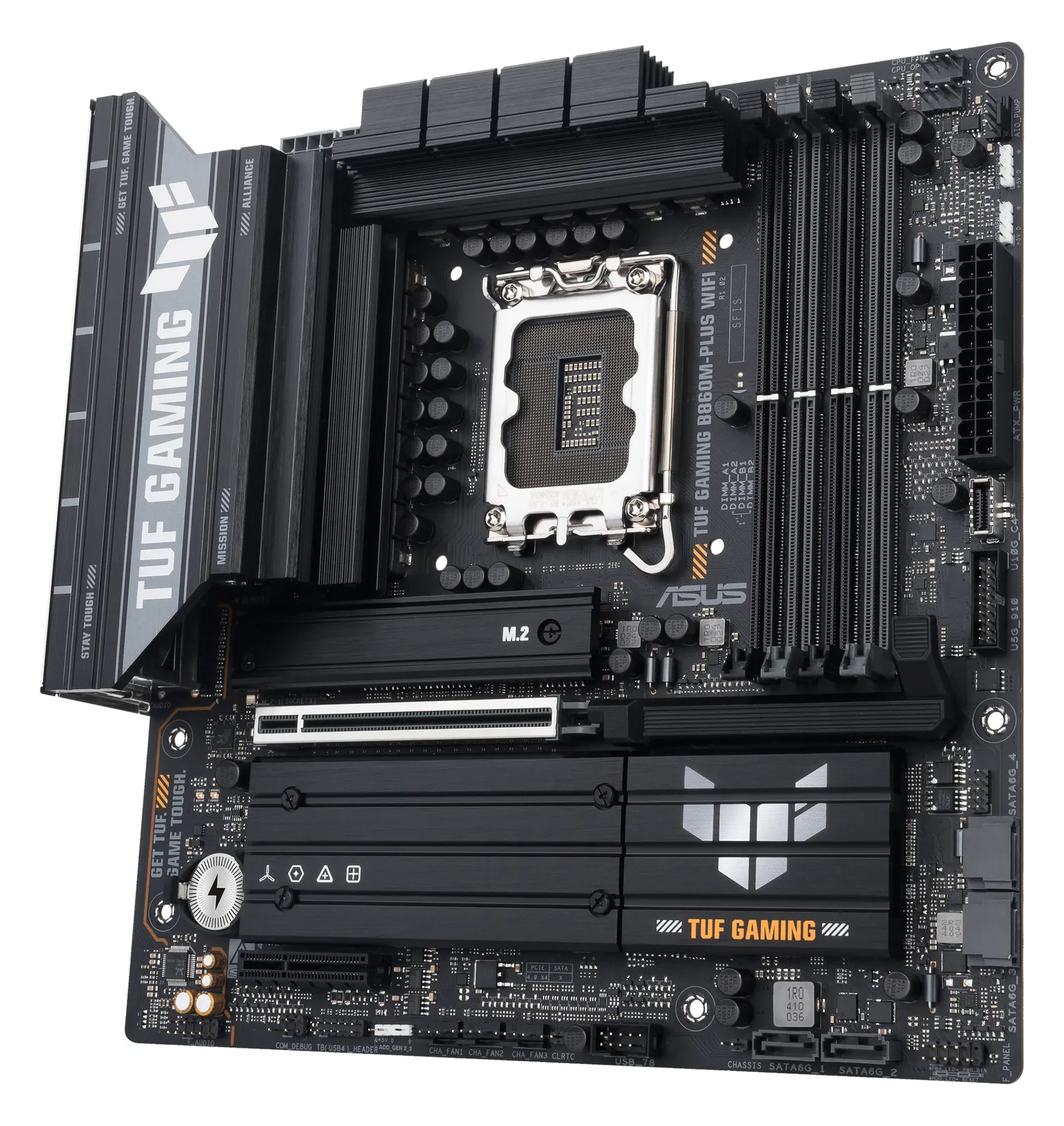 ASUS TUF GAMING B860M-PLUS WIFI - Motherboard - micro ATX - LGA1851-Sockel - B860 - Onboard-Grafik (CPU erforderlich), Ansicht 2