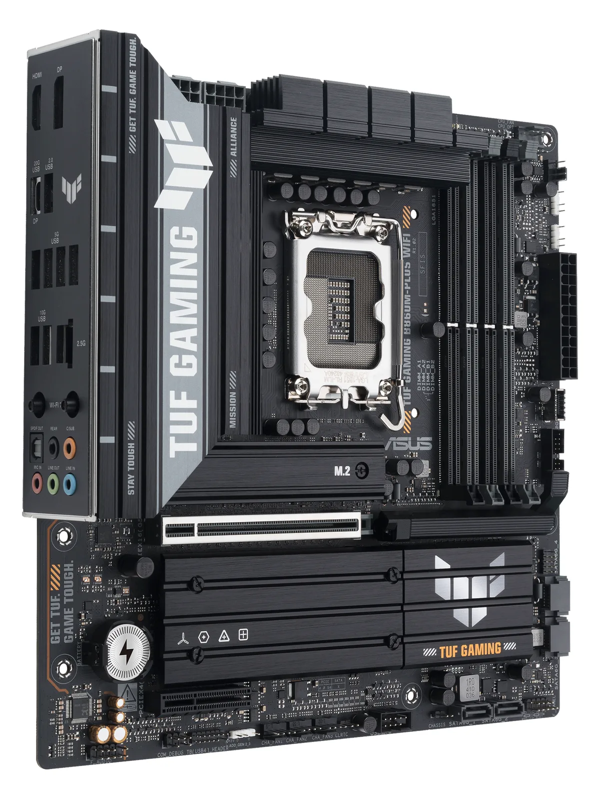 ASUS TUF GAMING B860M-PLUS WIFI - Motherboard - micro ATX - LGA1851-Sockel - B860 - Onboard-Grafik (CPU erforderlich), Ansicht 4