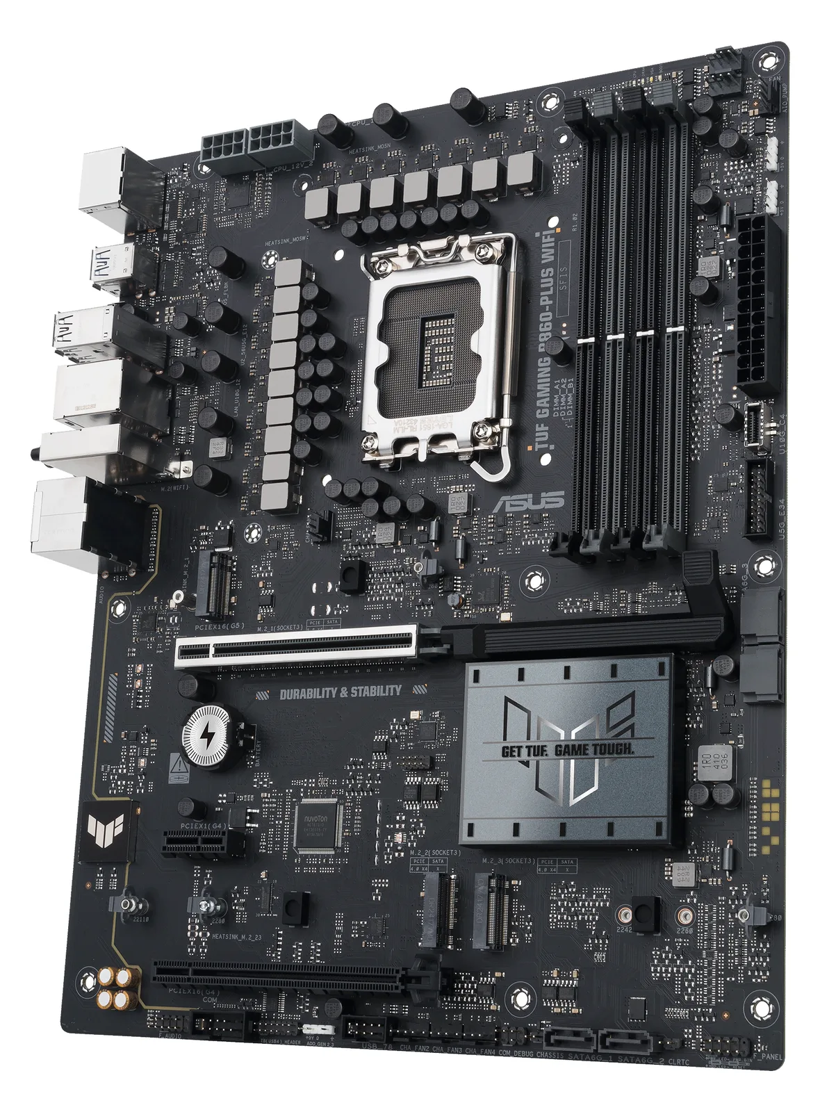ASUS TUF GAMING B860-PLUS WIFI - Motherboard - ATX - LGA1851-Sockel - B860 Chipsatz - Onboard-Grafik (CPU erforderlich), Ansicht 4